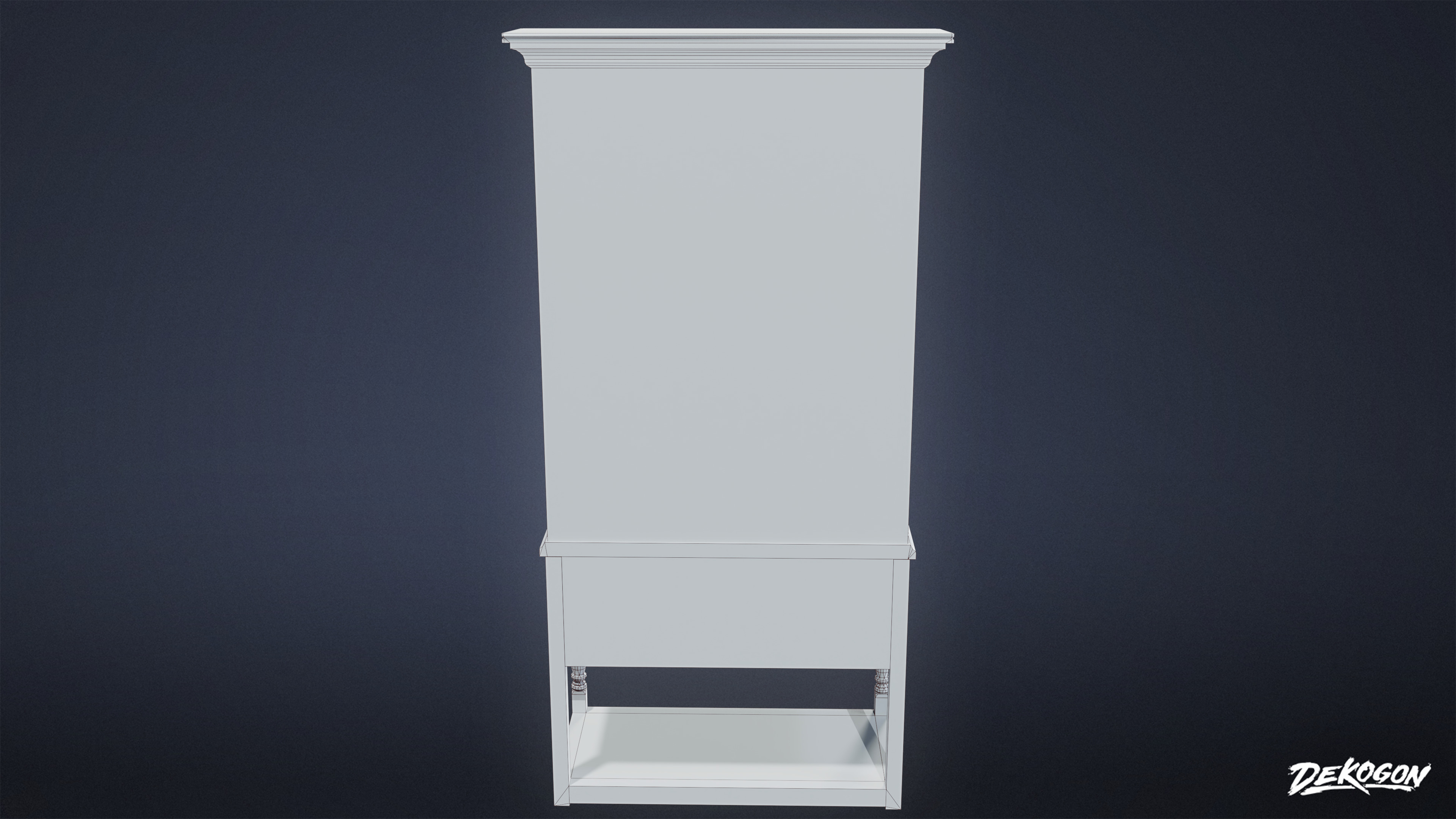 VICTORIAN - Victorian Shelf 01 - LOW POLY AND NANITE Low-poly 3D model_10