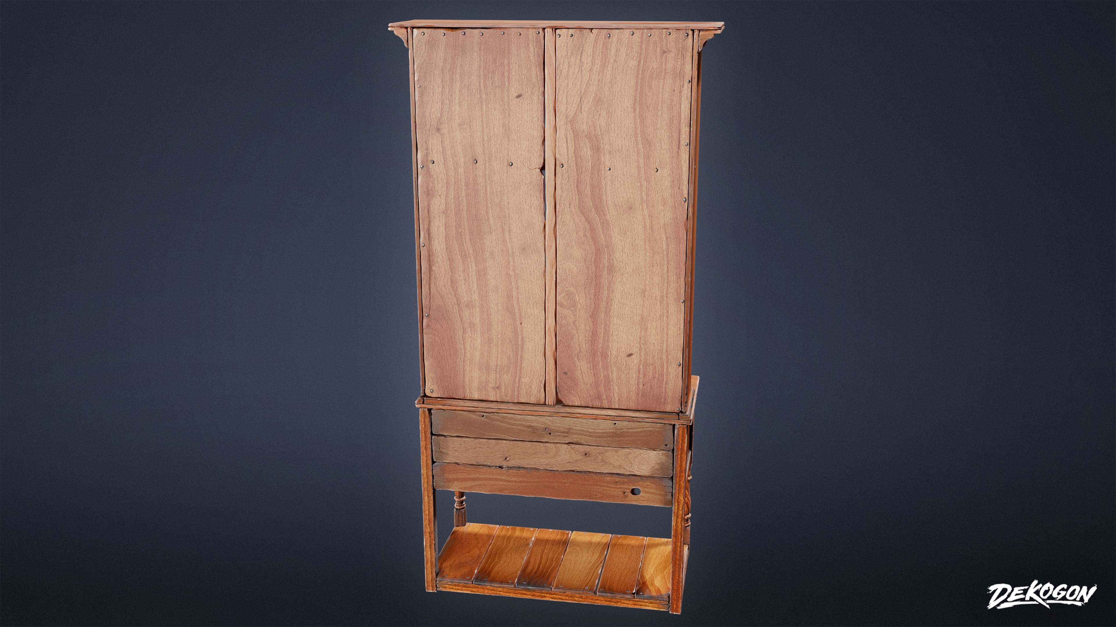 VICTORIAN - Victorian Shelf 01 - LOW POLY AND NANITE Low-poly 3D model_3