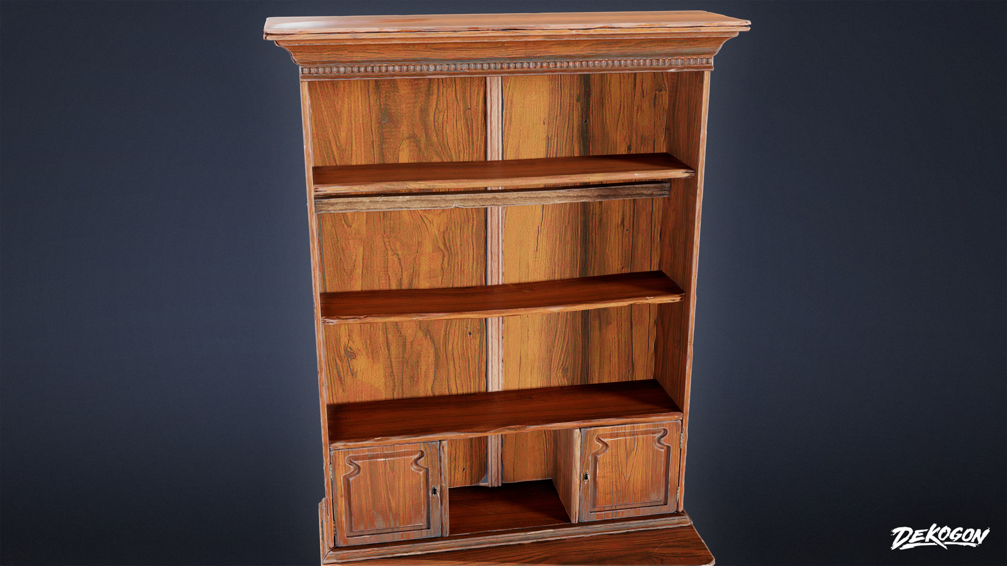 VICTORIAN - Victorian Shelf 01 - LOW POLY AND NANITE Low-poly 3D model_7