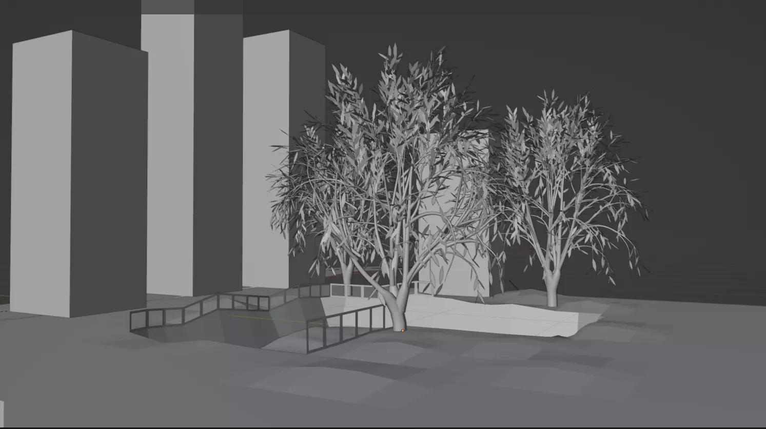 Pocket Park Free low-poly 3D model
