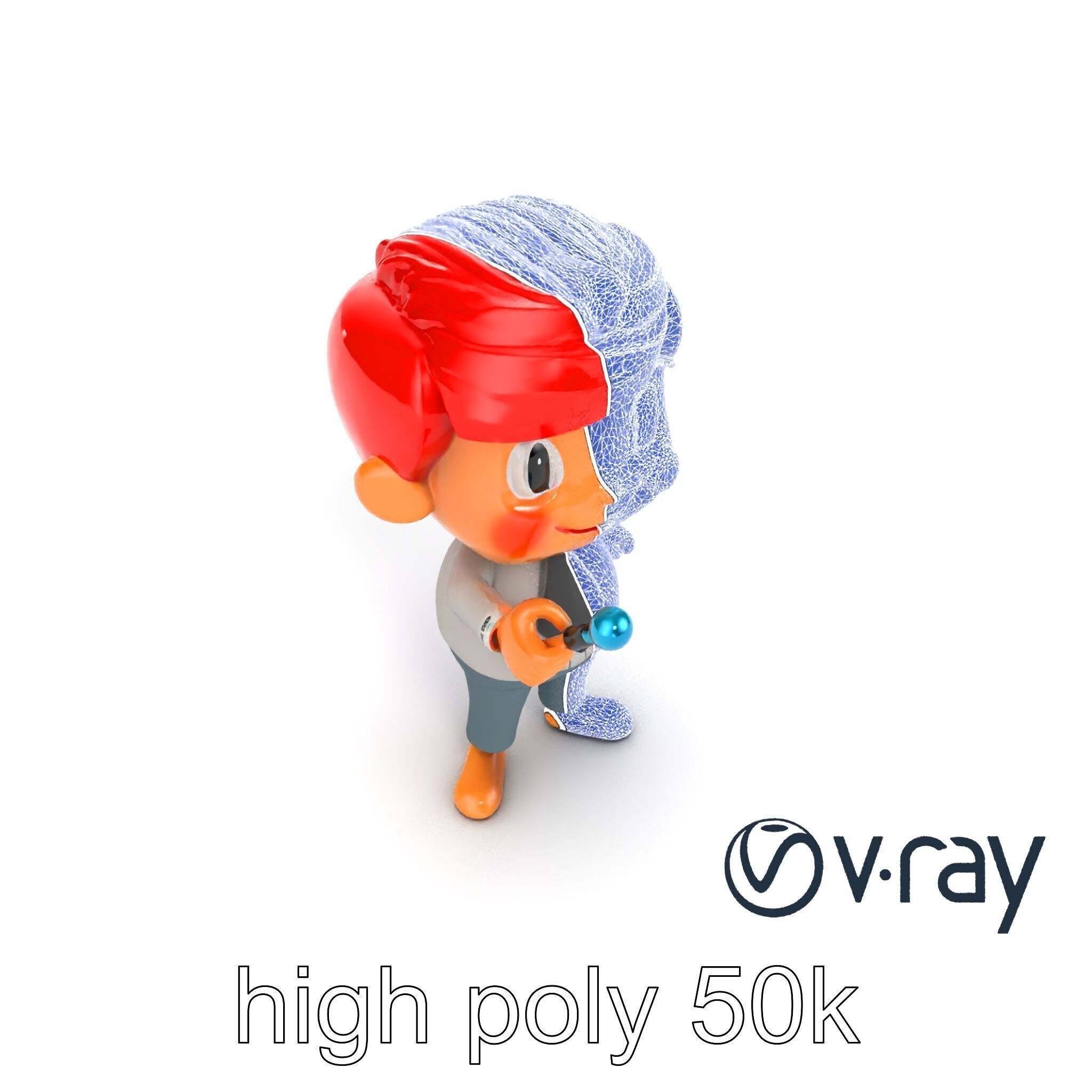 Cartoon Teacher Character Model Pack Low-poly 3D model_23