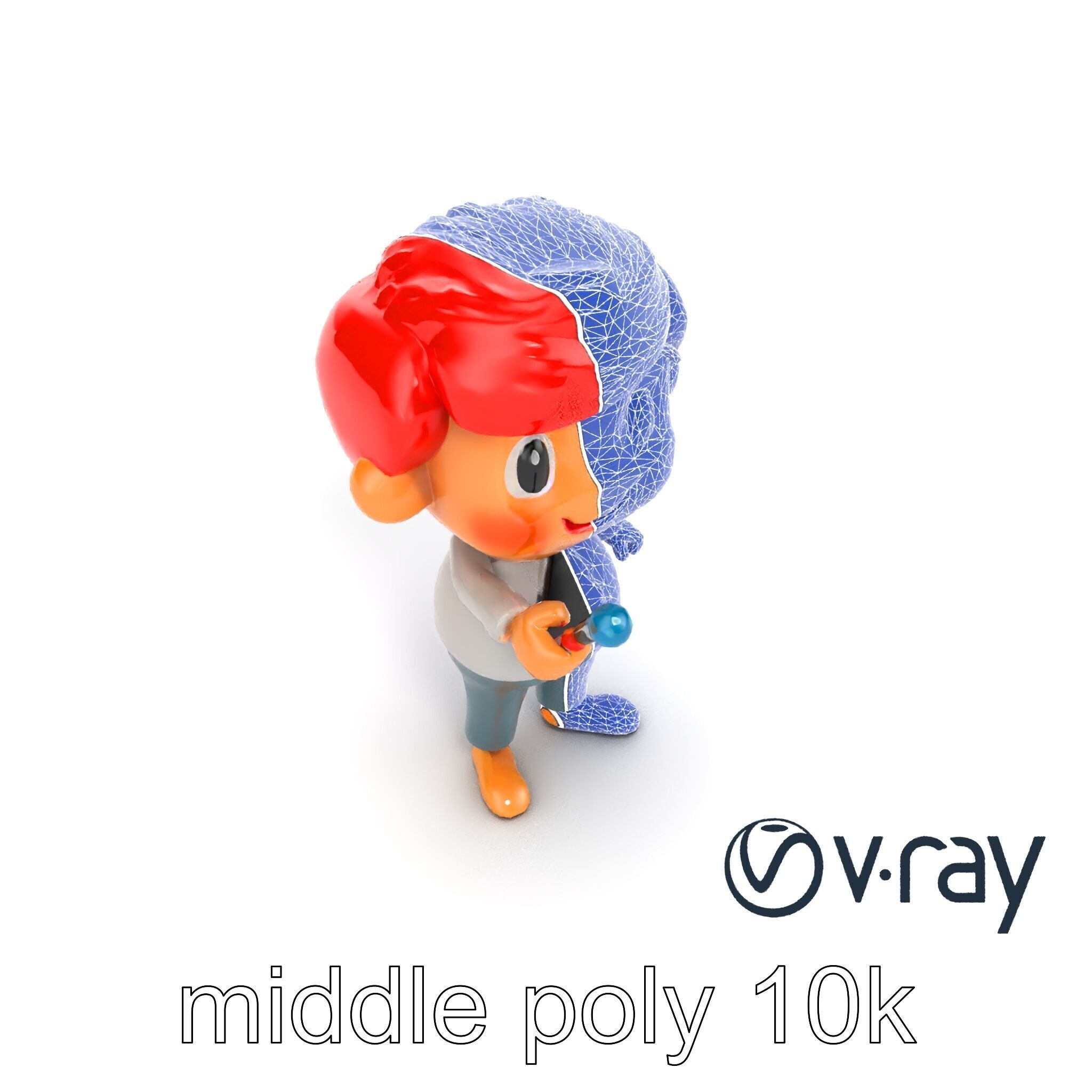 Cartoon Teacher Character Model Pack Low-poly 3D model_35