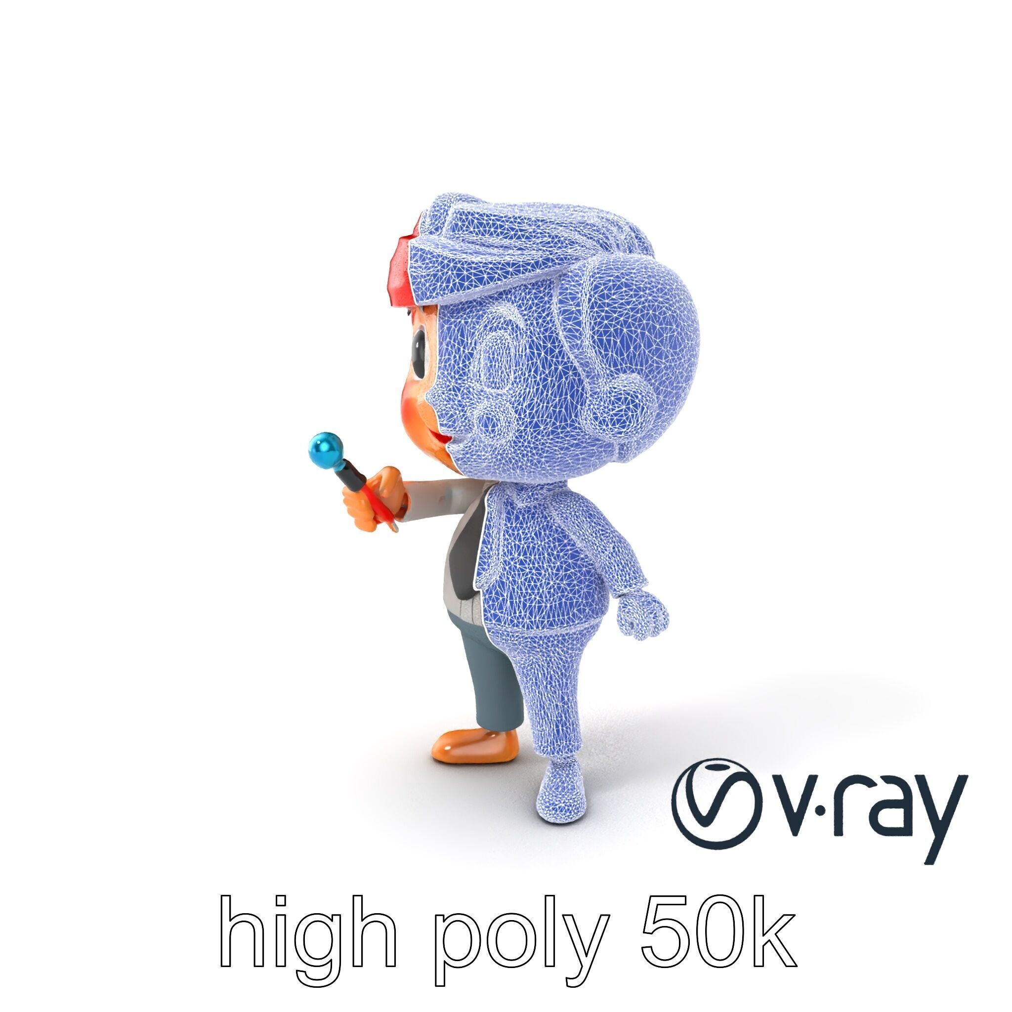 Cartoon Teacher Character Model Pack Low-poly 3D model_16