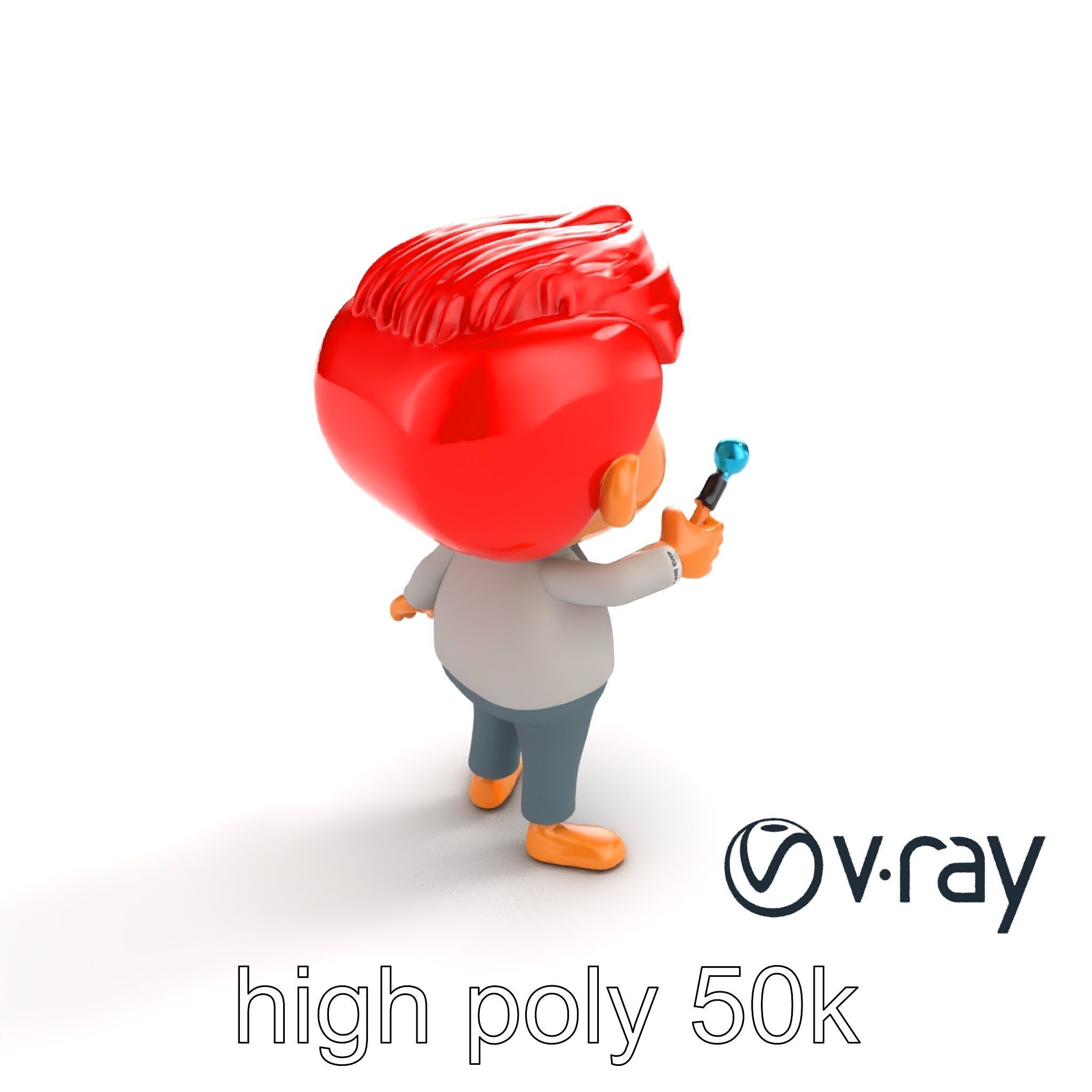 Cartoon Teacher Character Model Pack Low-poly 3D model_11