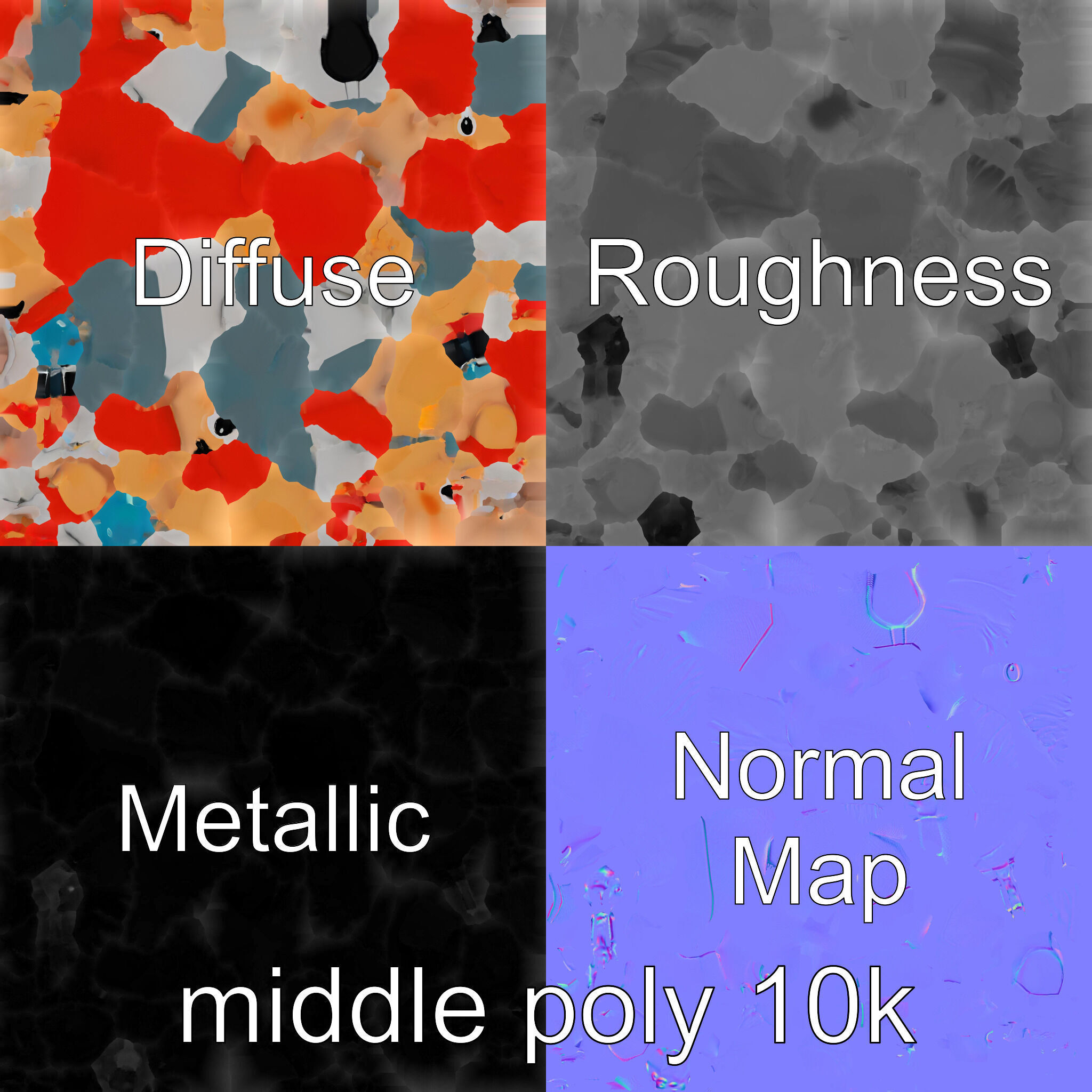 Cartoon Teacher Character Model Pack Low-poly 3D model_4