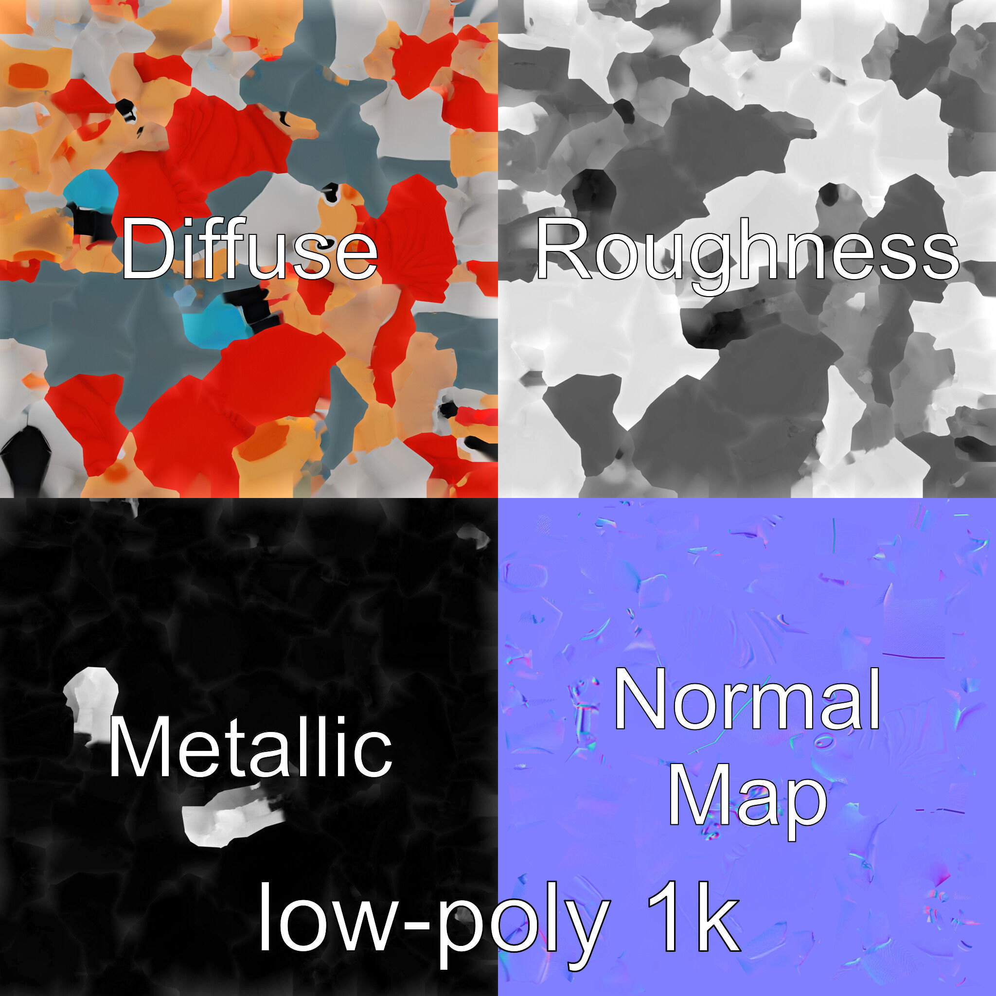 Cartoon Teacher Character Model Pack Low-poly 3D model_7