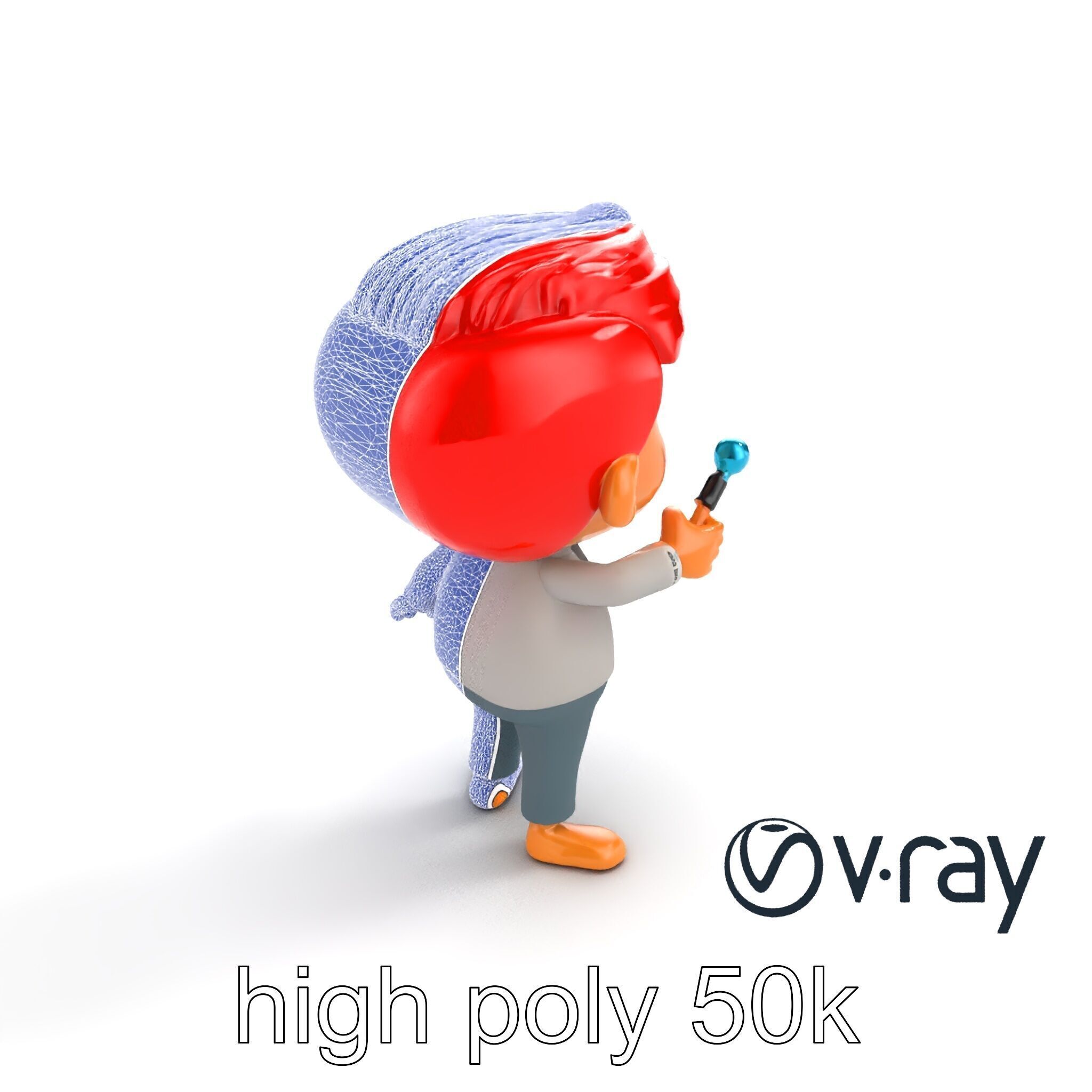 Cartoon Teacher Character Model Pack Low-poly 3D model_28