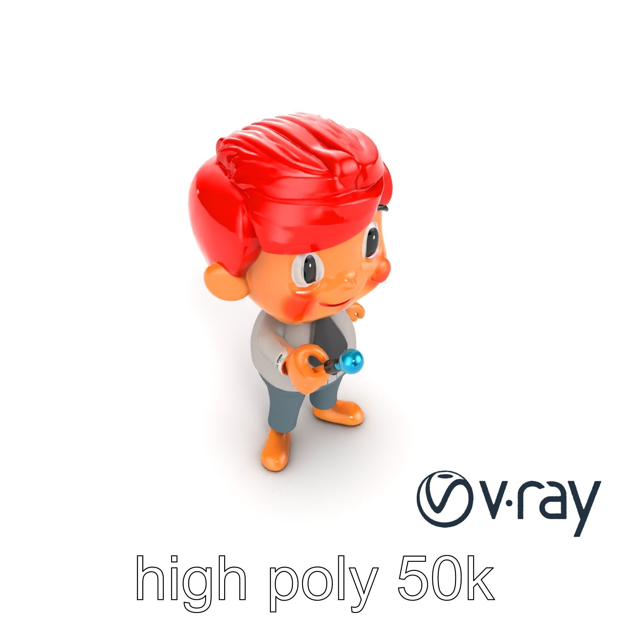 Cartoon Teacher Character Model Pack Low-poly 3D model_21