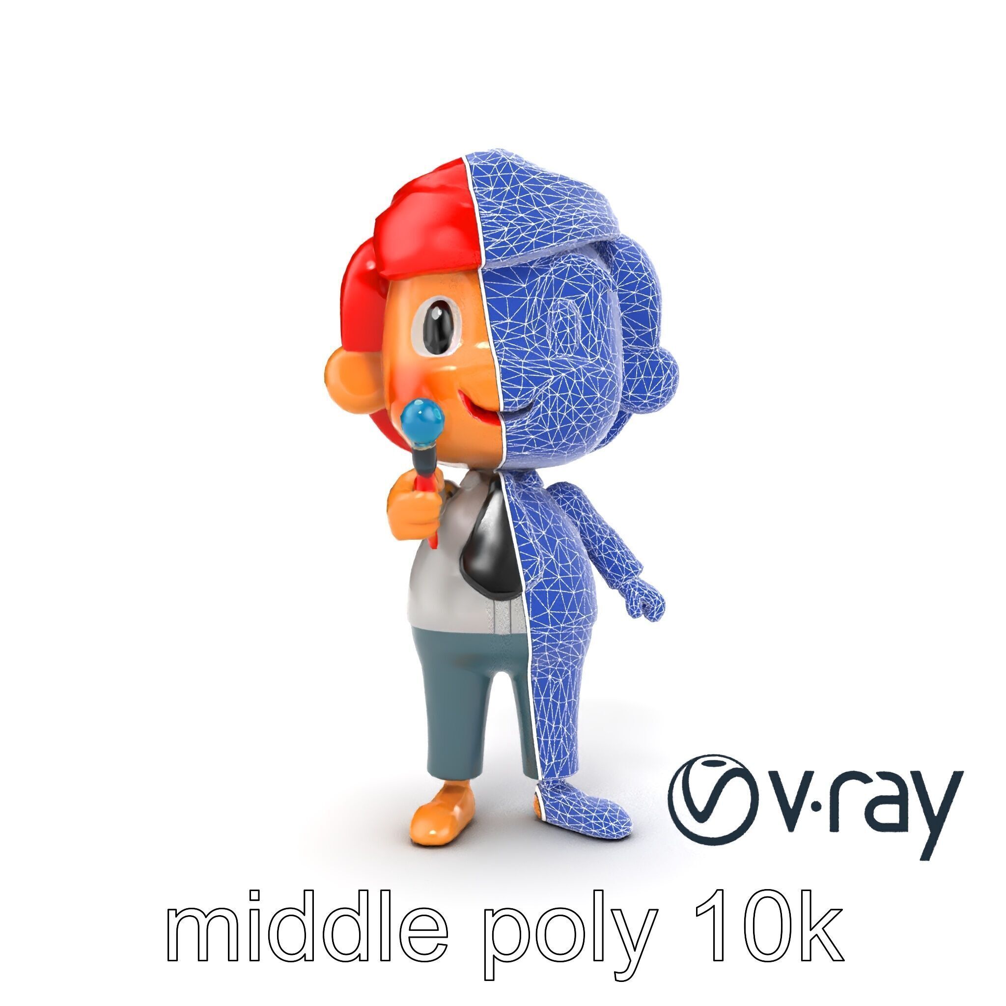 Cartoon Teacher Character Model Pack Low-poly 3D model_30
