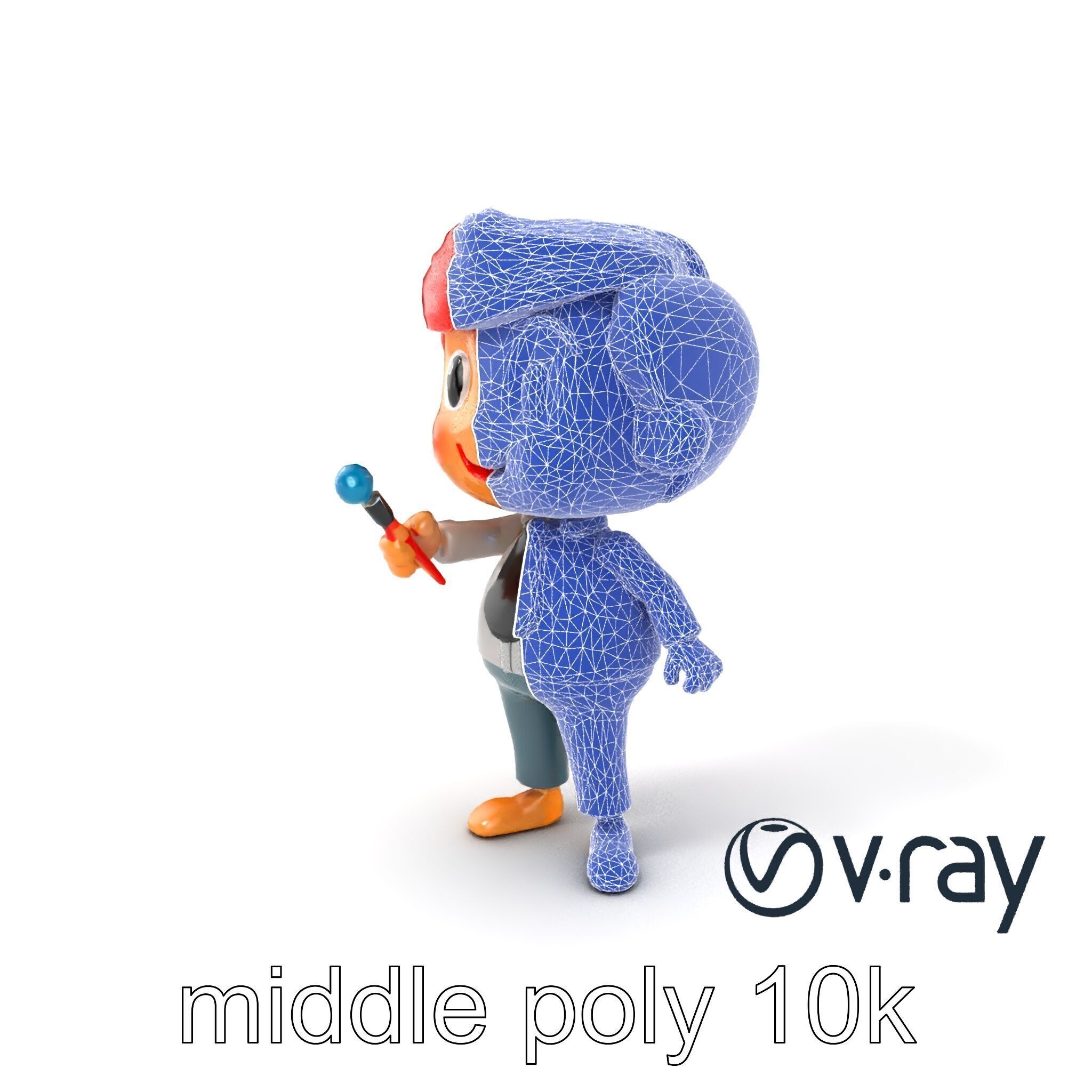 Cartoon Teacher Character Model Pack Low-poly 3D model_25