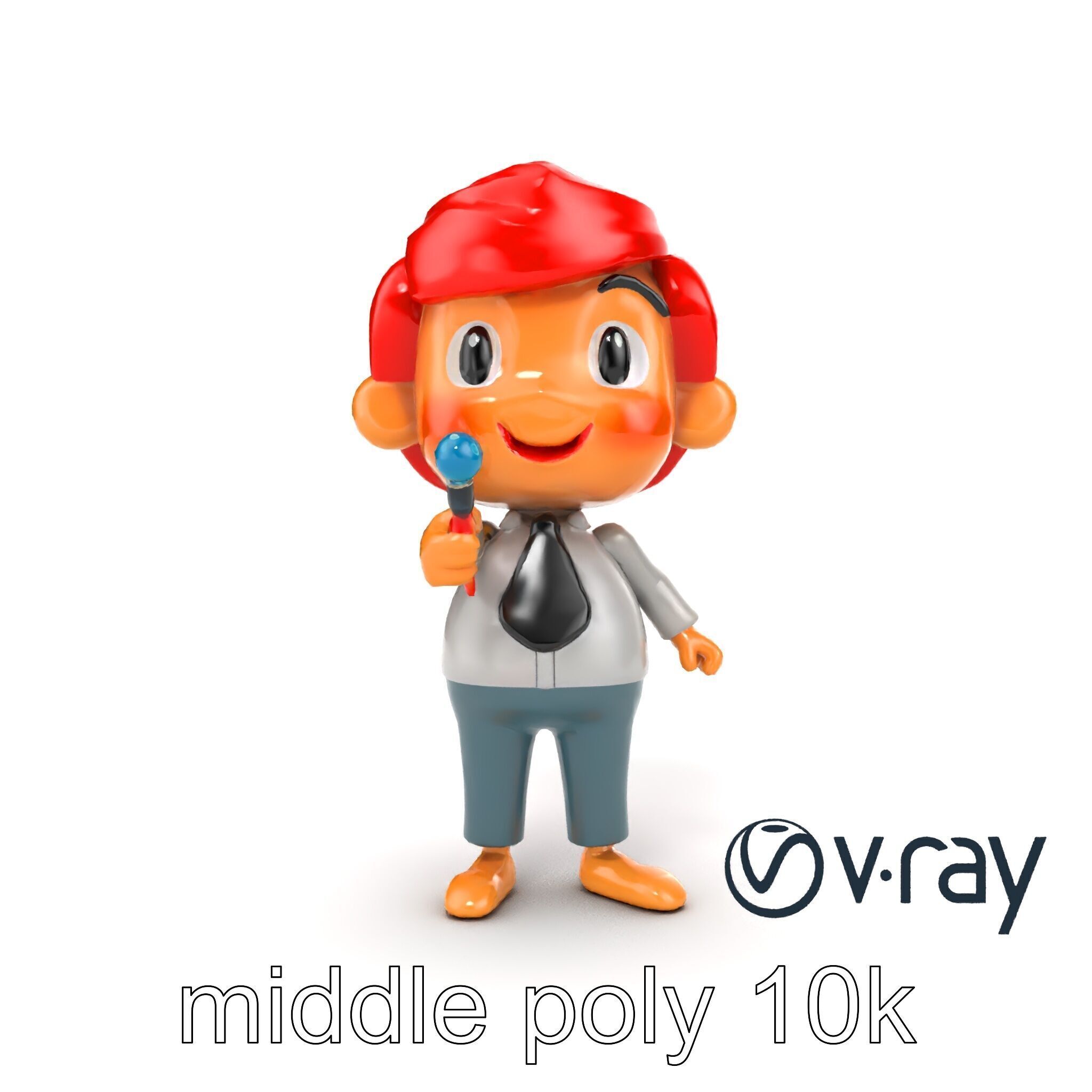 Cartoon Teacher Character Model Pack Low-poly 3D model_26