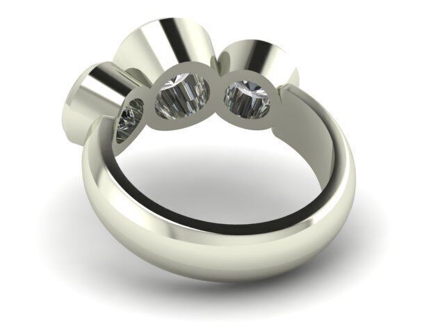 3stone ring 3D model_4