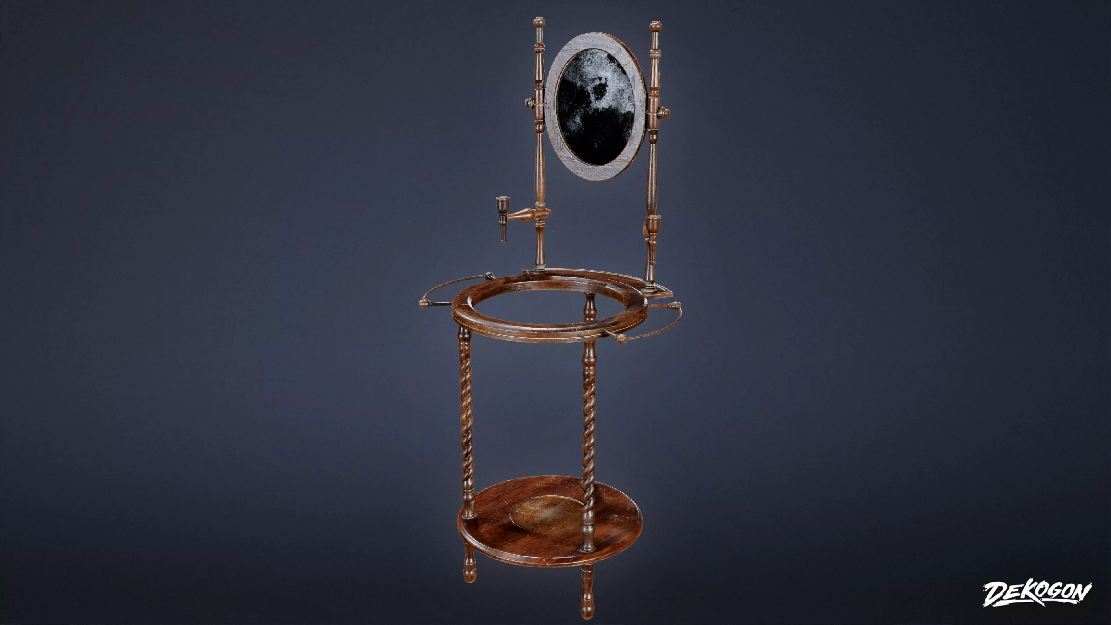 VICTORIAN - Wash Stand 01 - LOW POLY AND NANITE Low-poly 3D model
