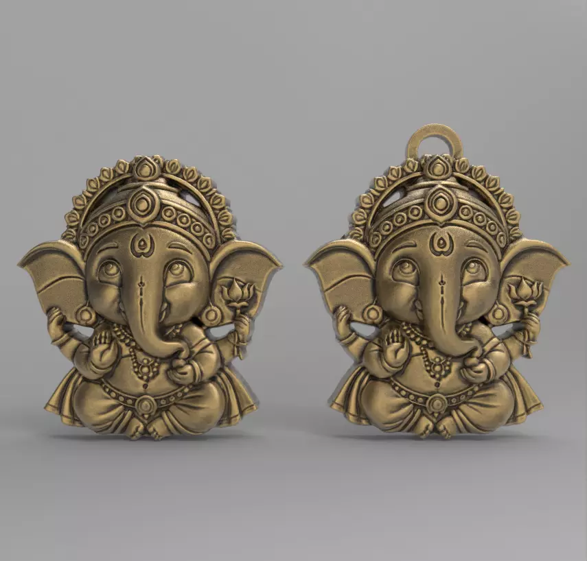 ganesha smile pentant cnc model 3D print model