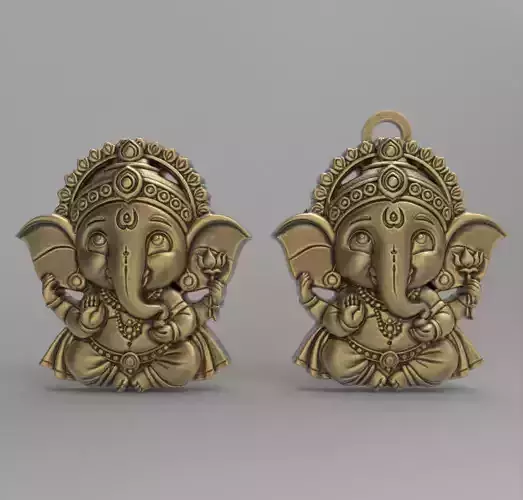 ganesha smile pentant cnc model