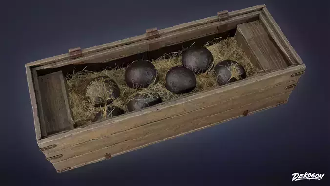 PIRATES - Cannon Ball Box 01 - LOW POLY AND NANITE