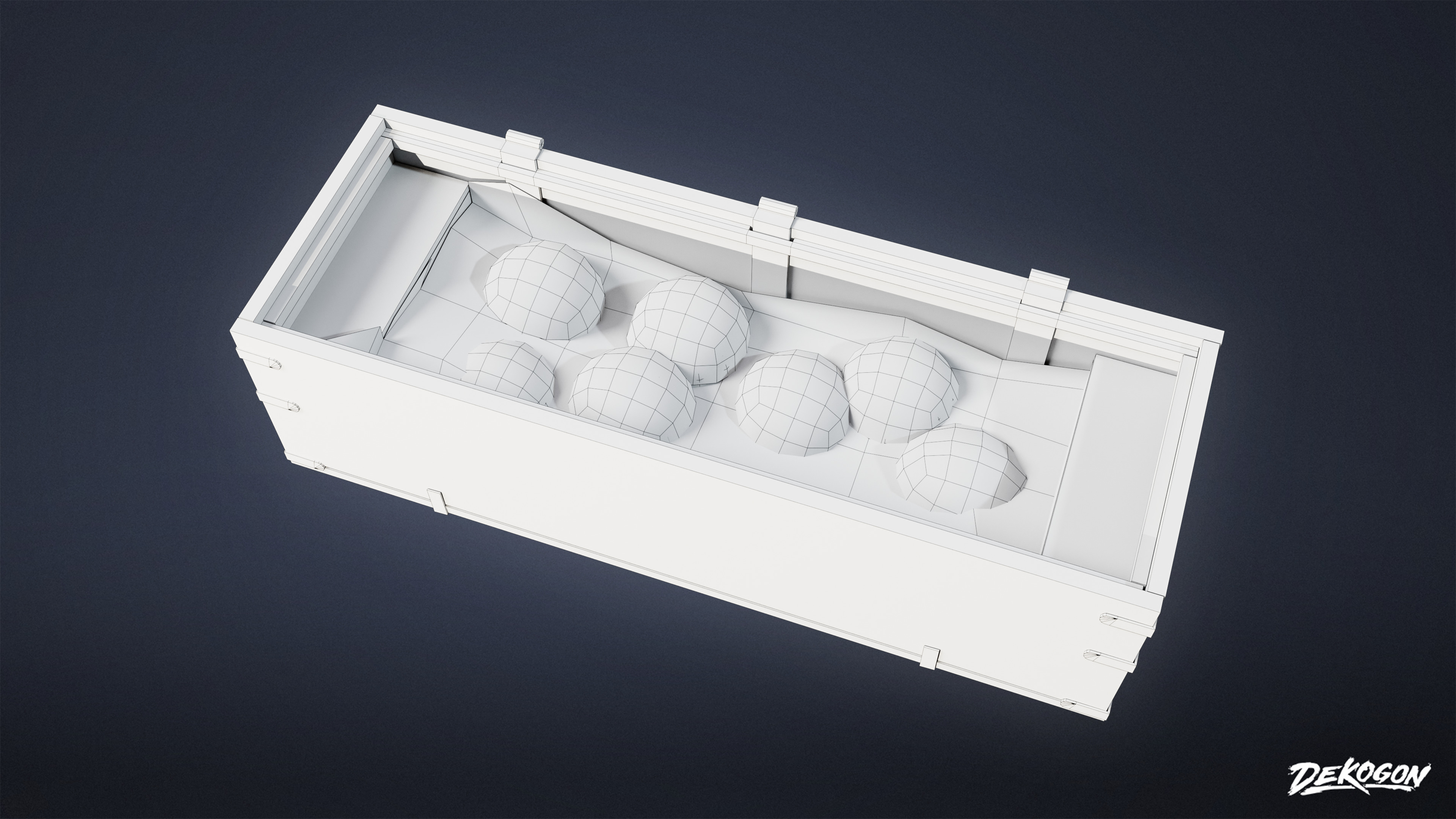 PIRATES - Cannon Ball Box 01 - LOW POLY AND NANITE Low-poly 3D model_24