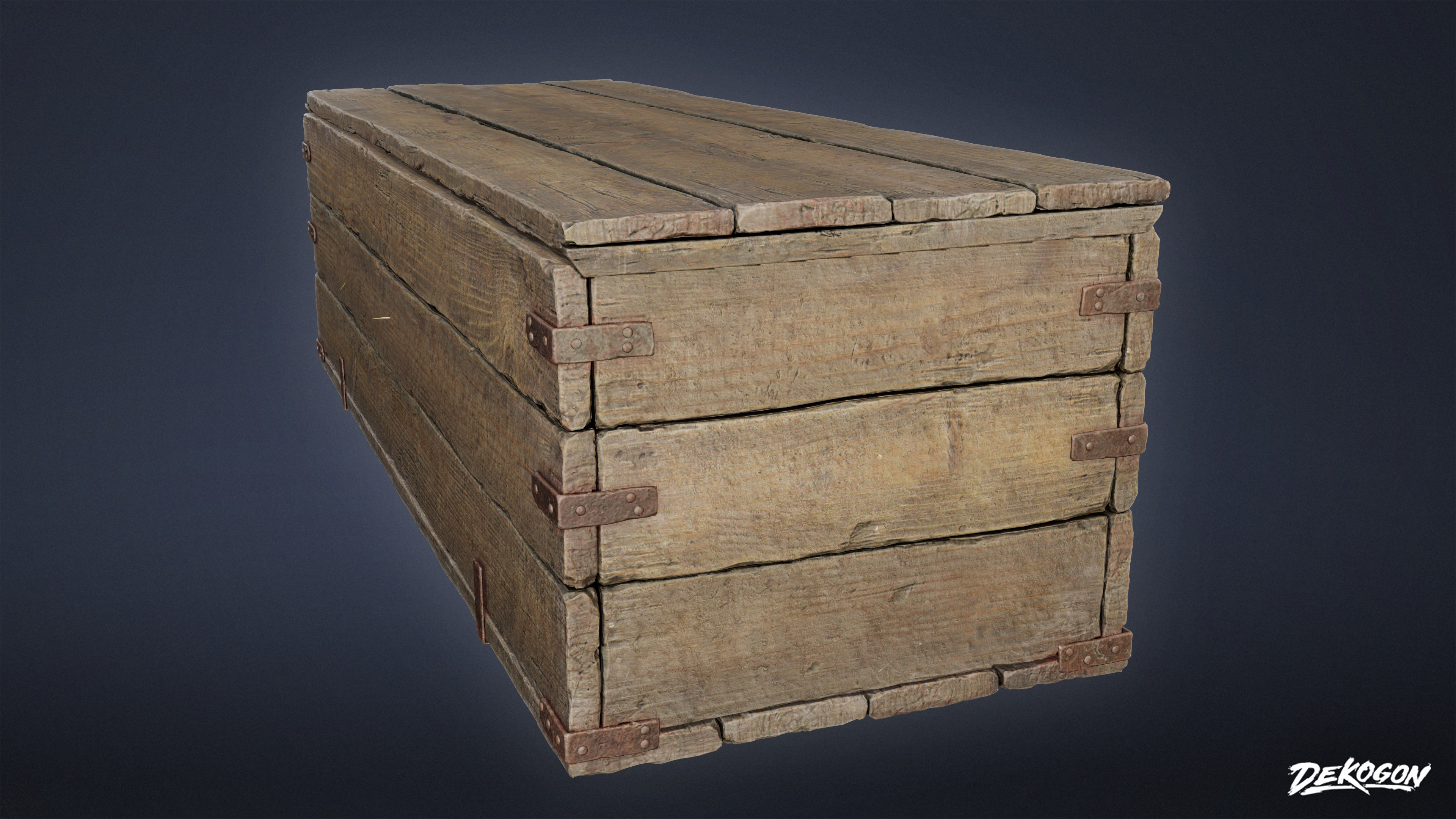 PIRATES - Cannon Ball Box 01 - LOW POLY AND NANITE Low-poly 3D model_3