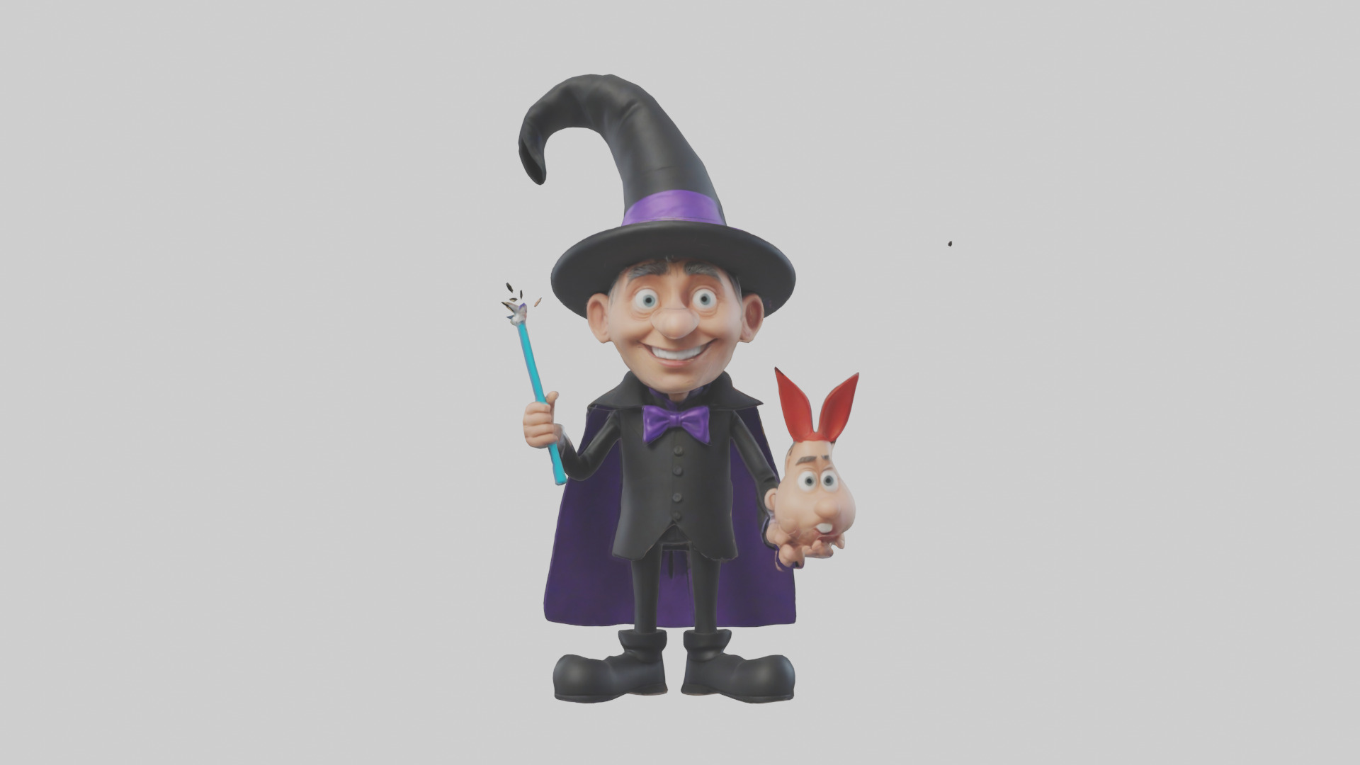 Cartoon Magician model 3D model_9
