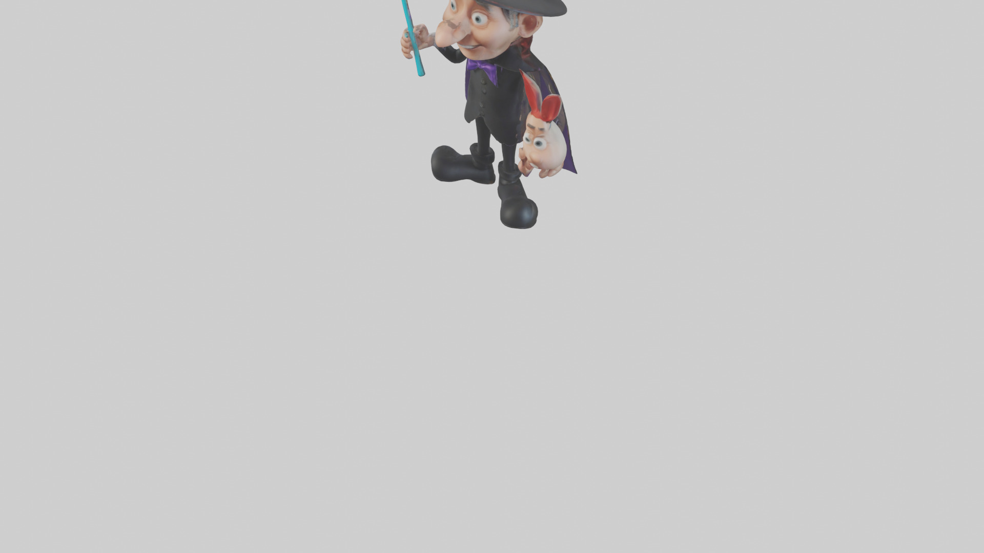 Cartoon Magician model 3D model_5