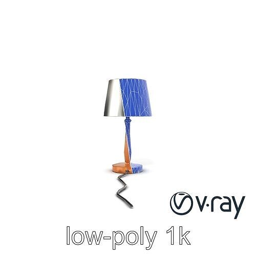 Stylish Table Lamp with Shade model pack Low-poly 3D model
