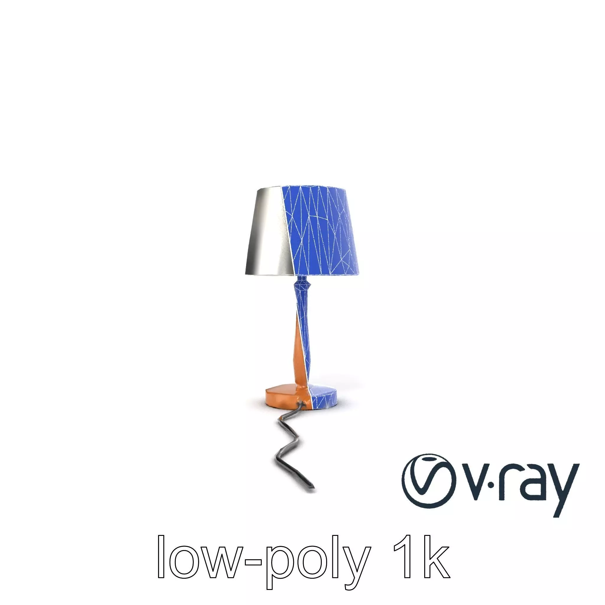 Stylish Table Lamp with Shade model pack Low-poly 3D model_0