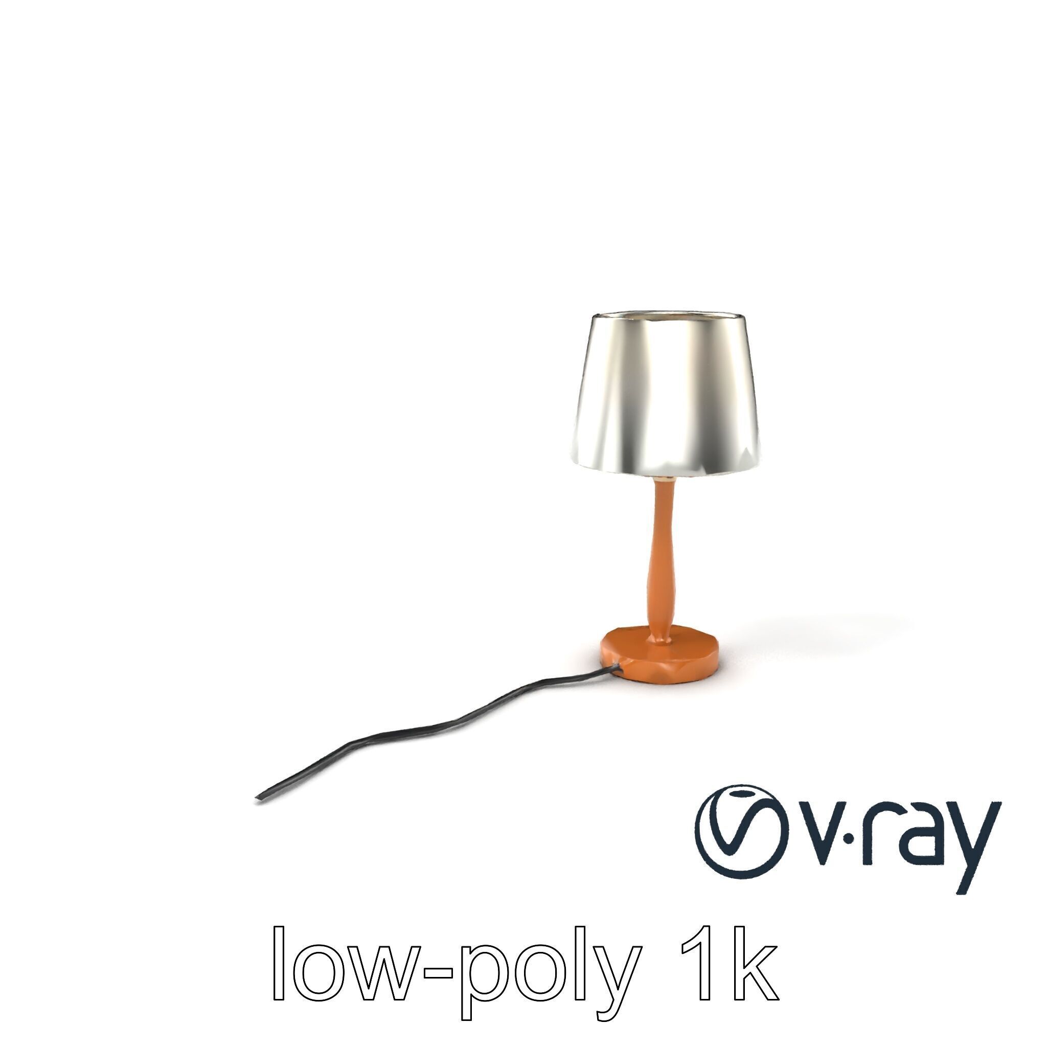 Stylish Table Lamp with Shade model pack Low-poly 3D model_10