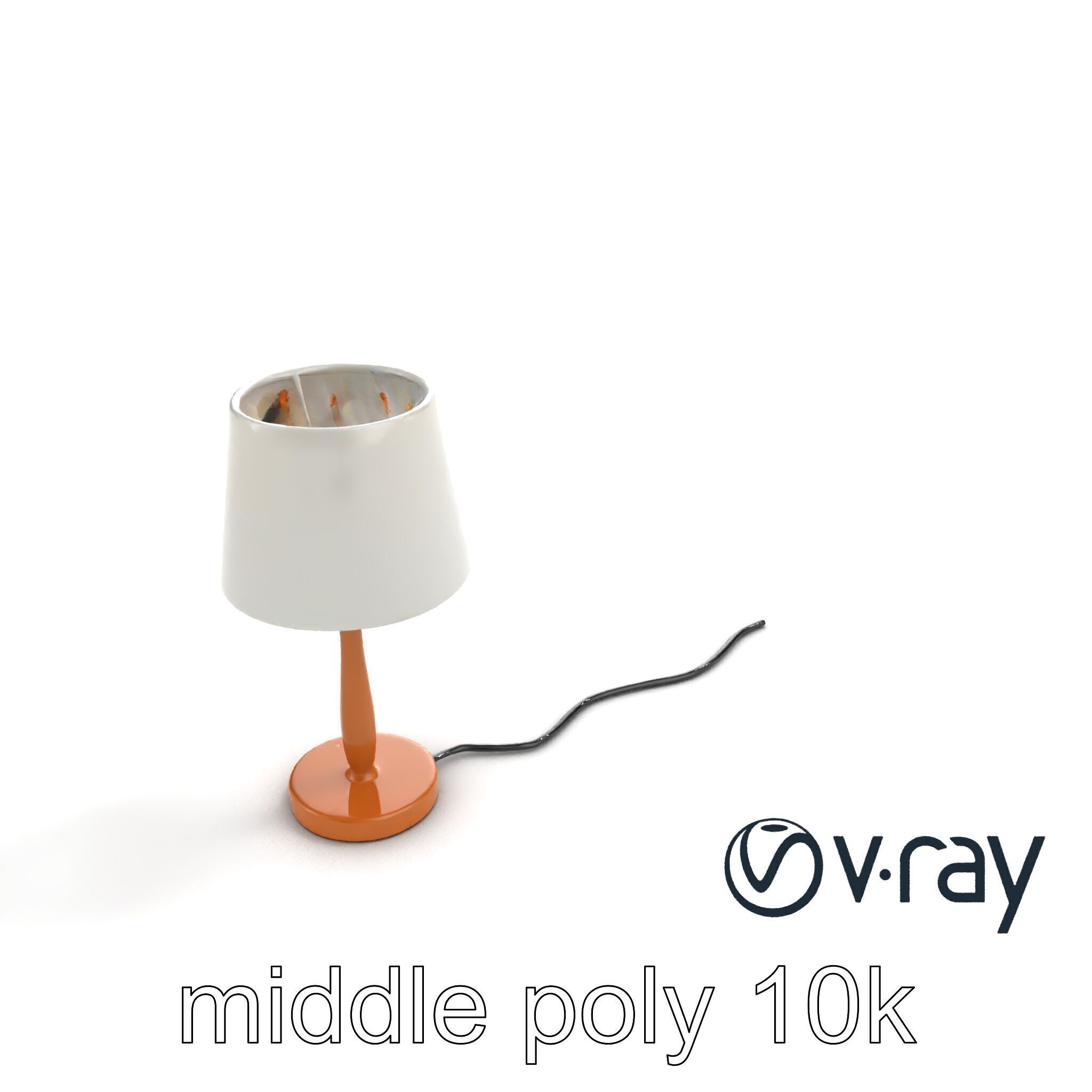 Stylish Table Lamp with Shade model pack Low-poly 3D model_12