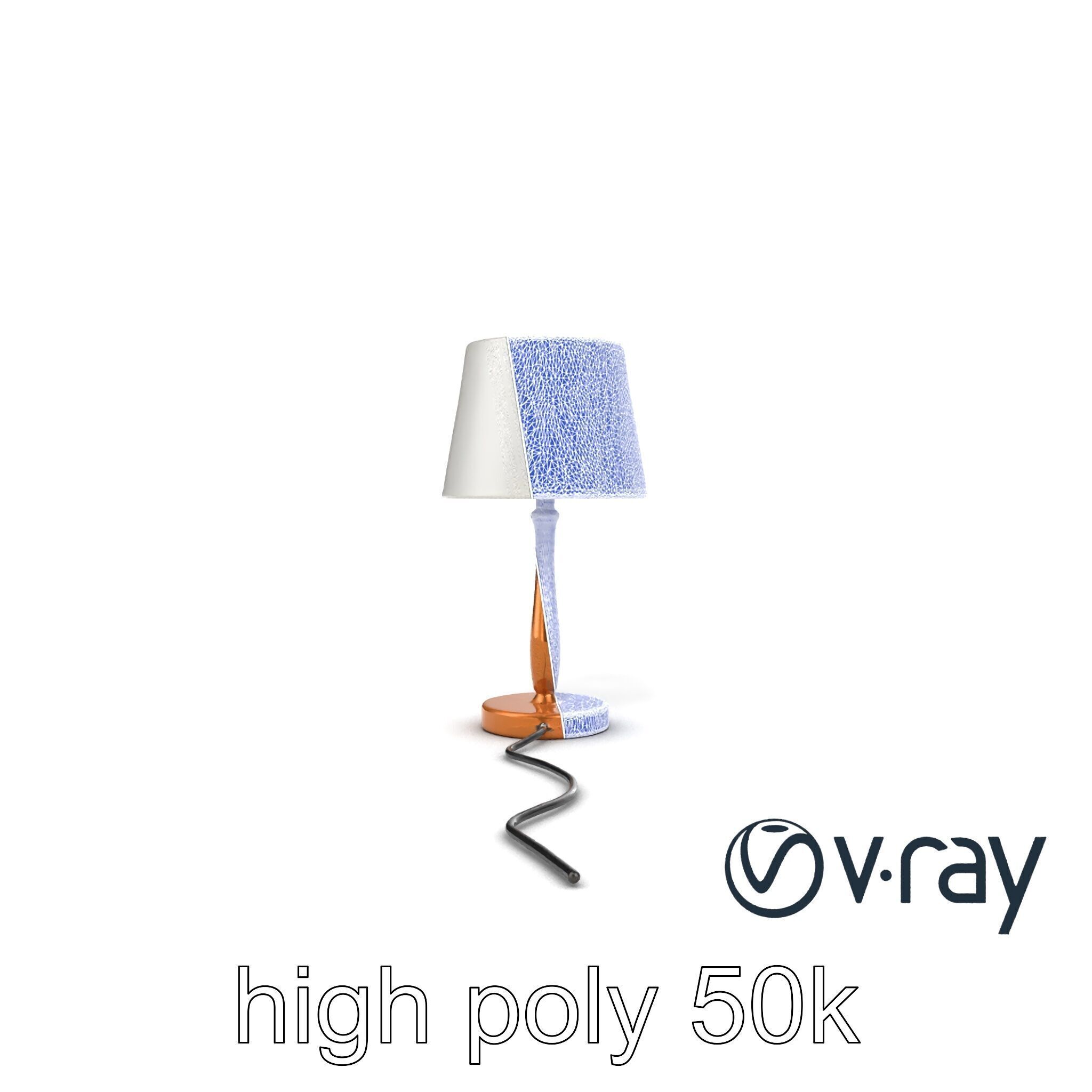 Stylish Table Lamp with Shade model pack Low-poly 3D model_33