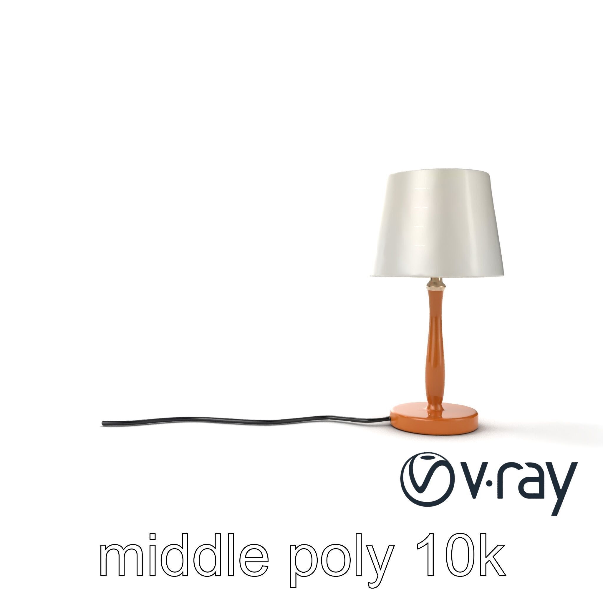 Stylish Table Lamp with Shade model pack Low-poly 3D model_30