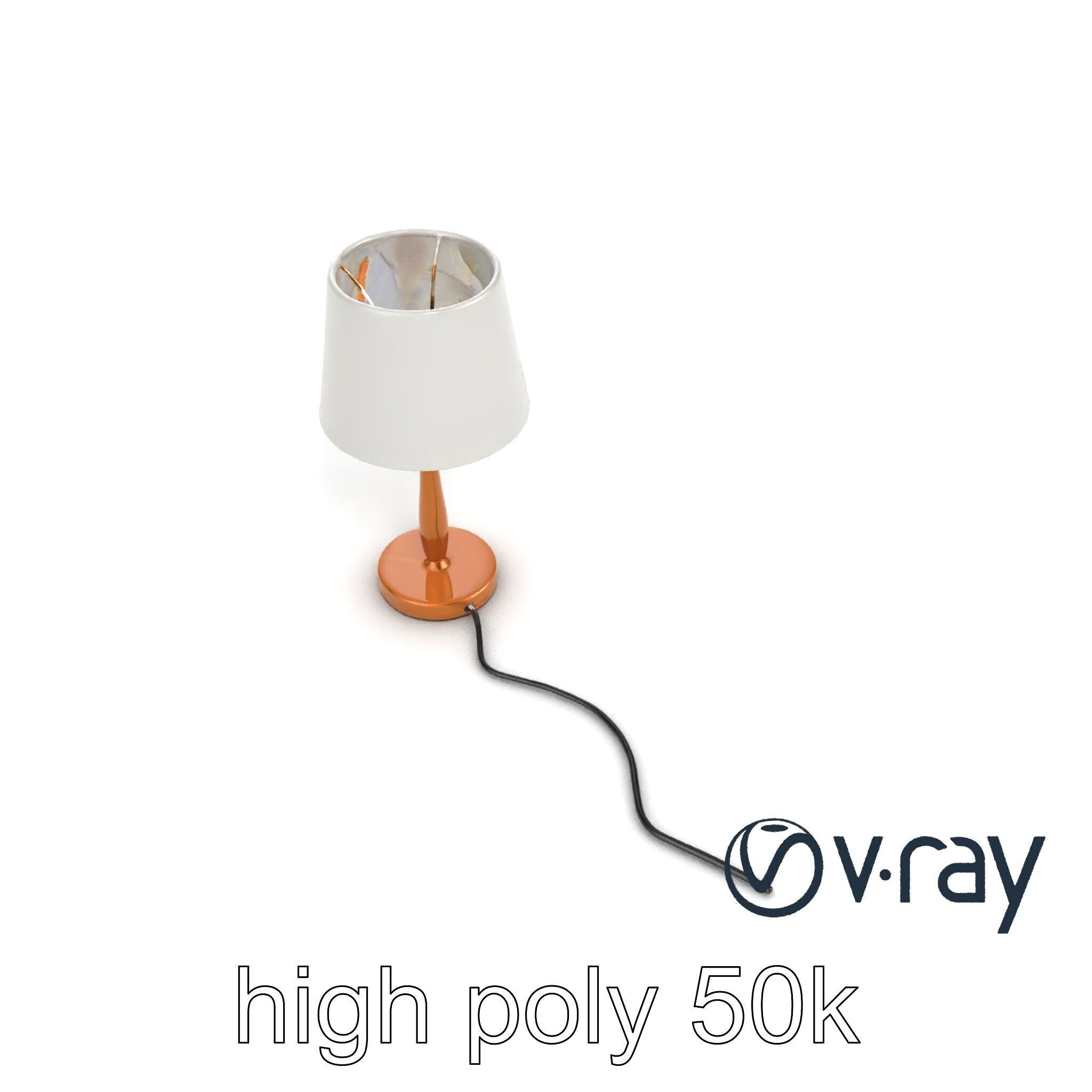 Stylish Table Lamp with Shade model pack Low-poly 3D model_20
