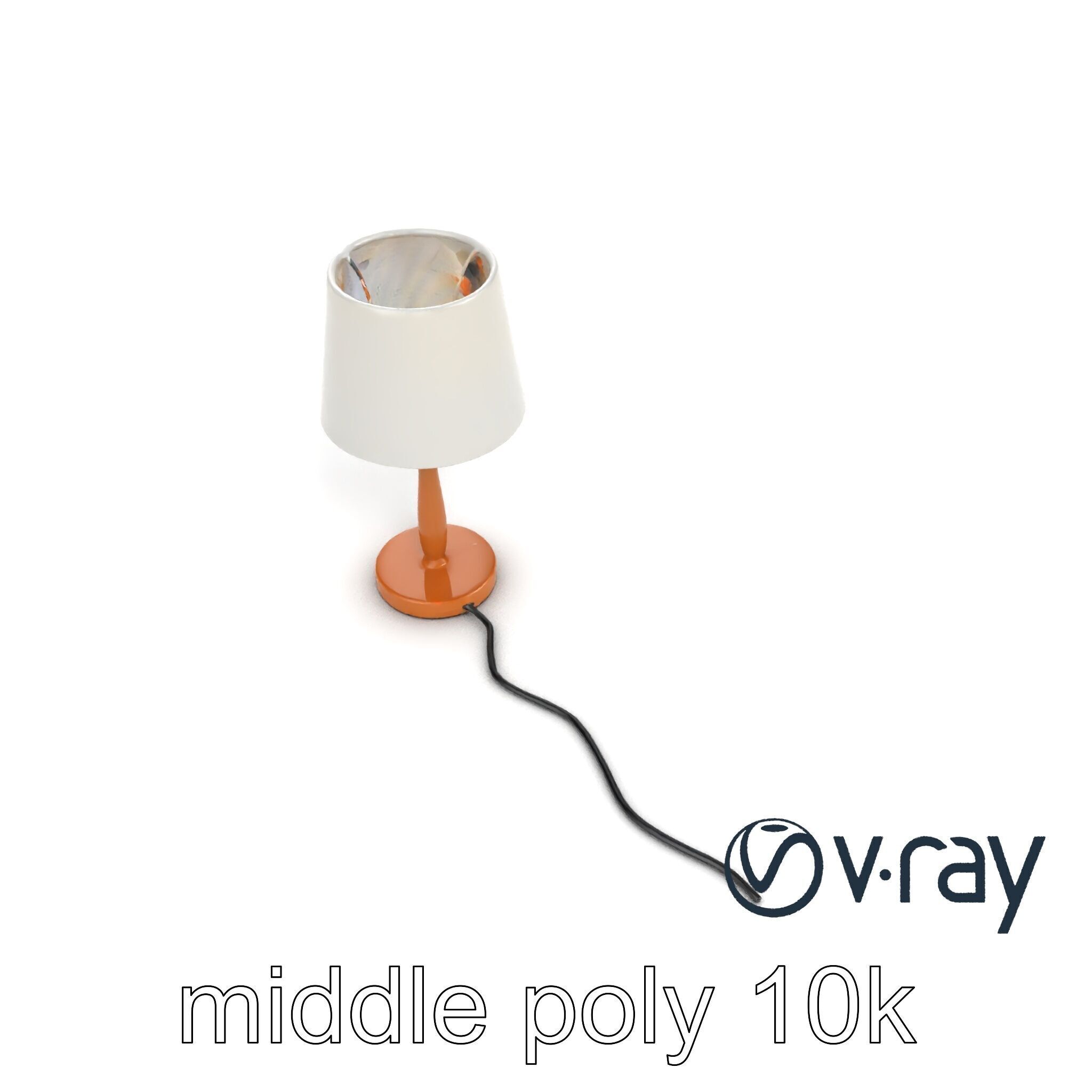 Stylish Table Lamp with Shade model pack Low-poly 3D model_15