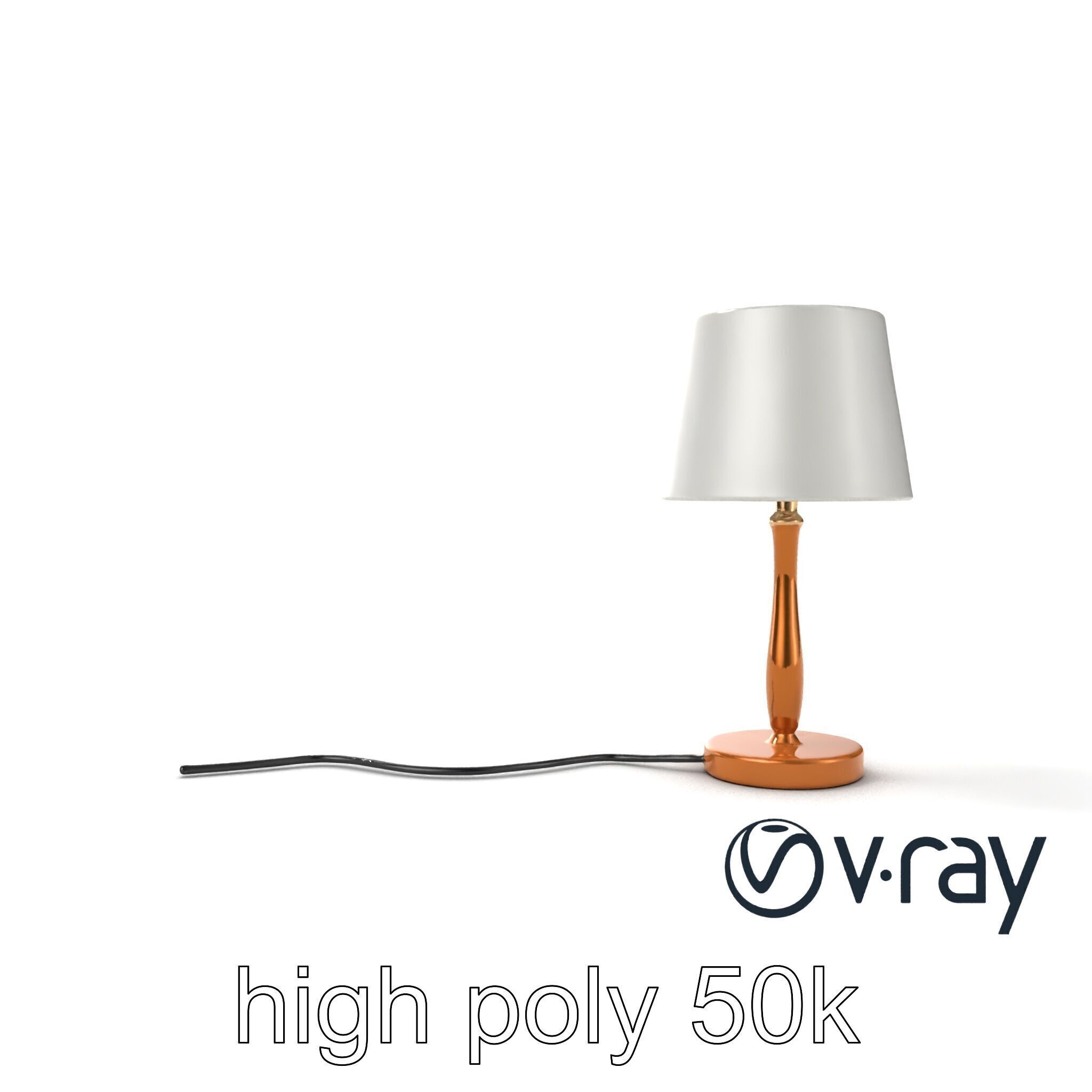 Stylish Table Lamp with Shade model pack Low-poly 3D model_35