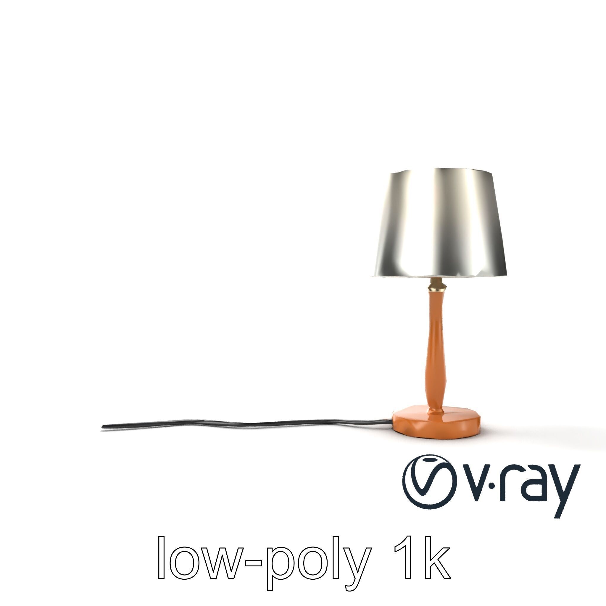 Stylish Table Lamp with Shade model pack Low-poly 3D model_17