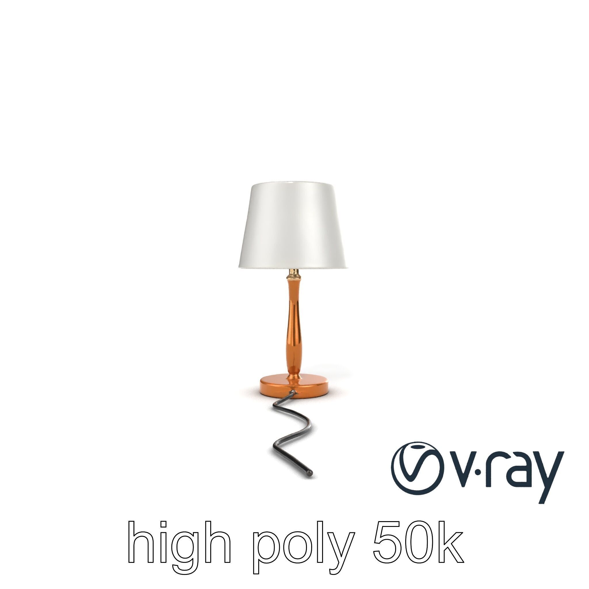 Stylish Table Lamp with Shade model pack Low-poly 3D model_14