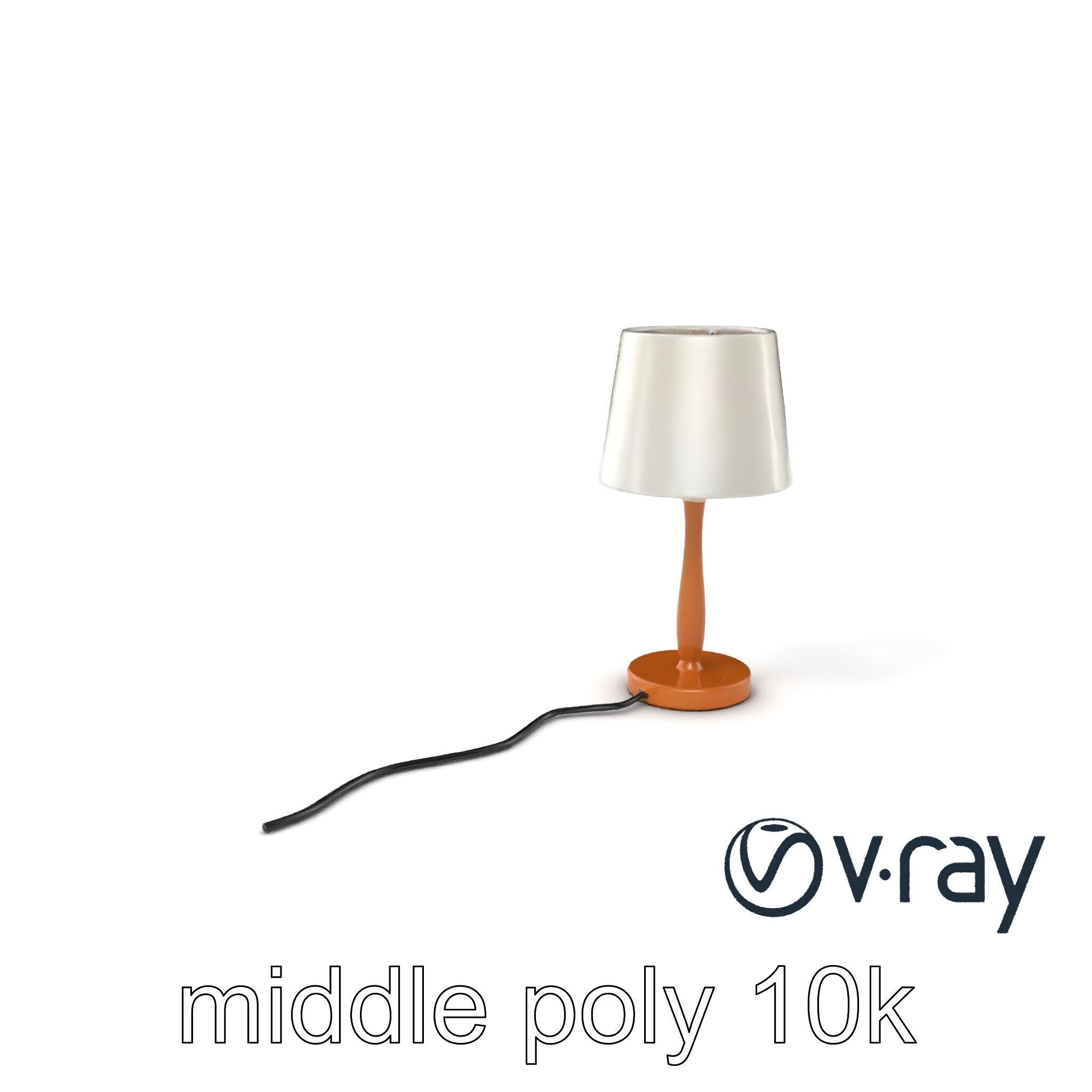 Stylish Table Lamp with Shade model pack Low-poly 3D model_9