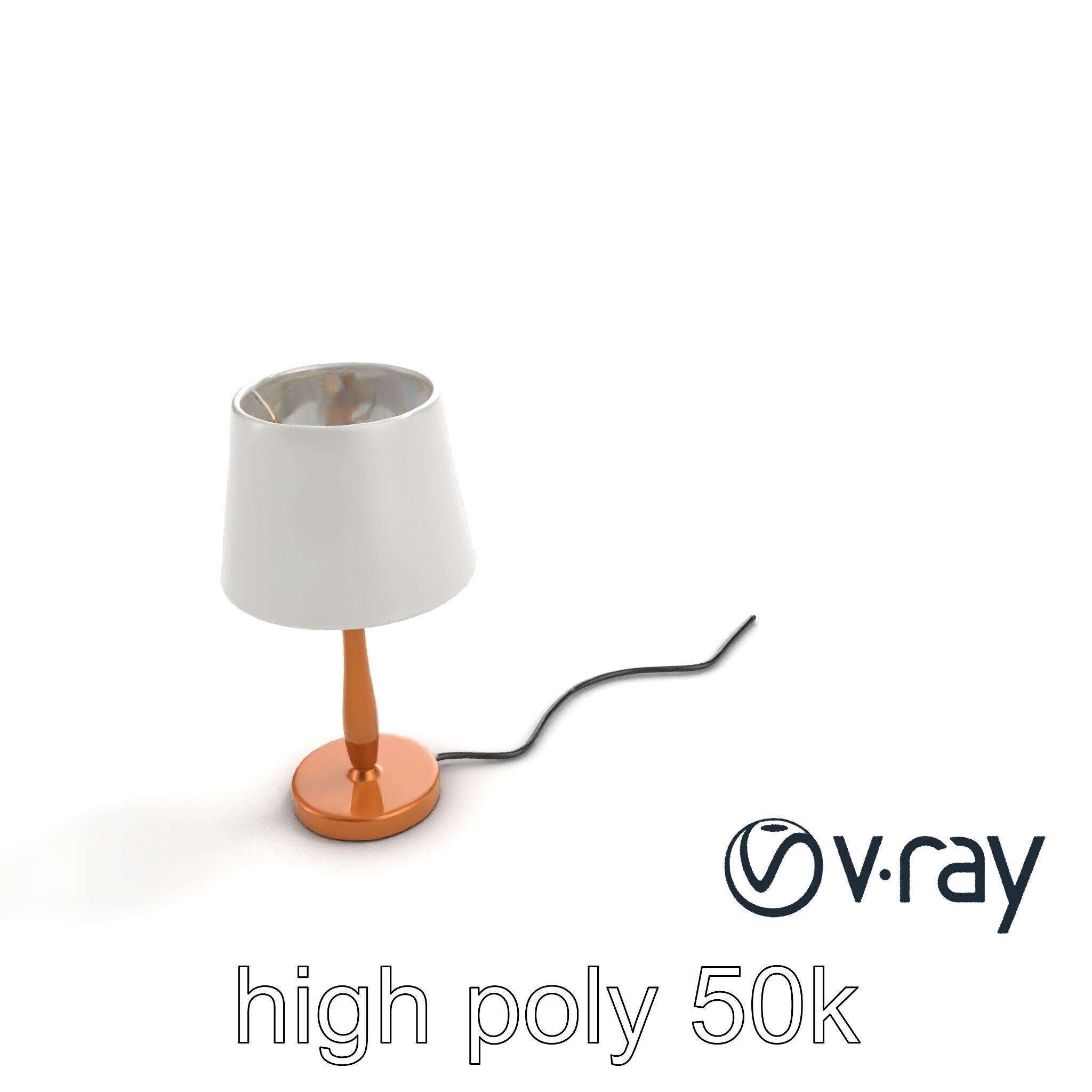 Stylish Table Lamp with Shade model pack Low-poly 3D model_11