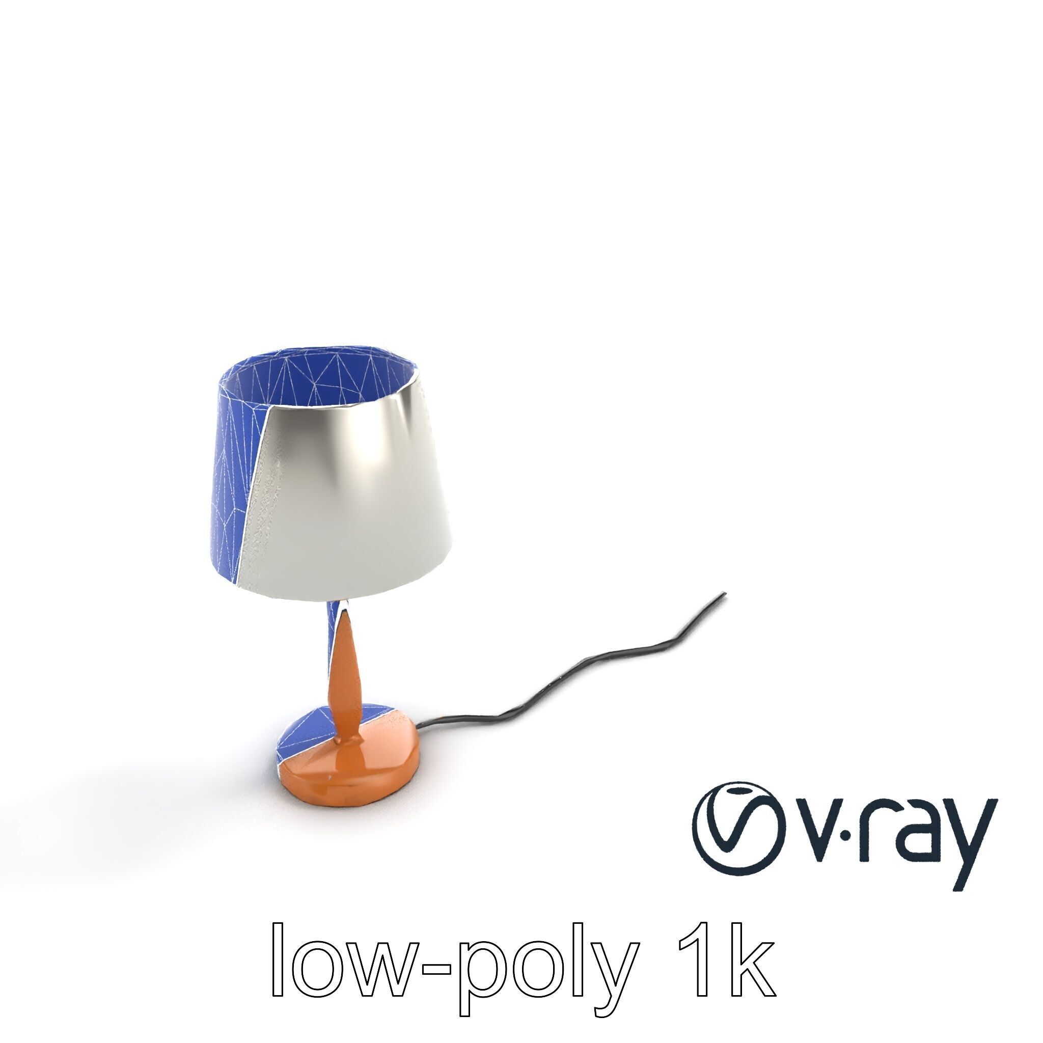 Stylish Table Lamp with Shade model pack Low-poly 3D model_19