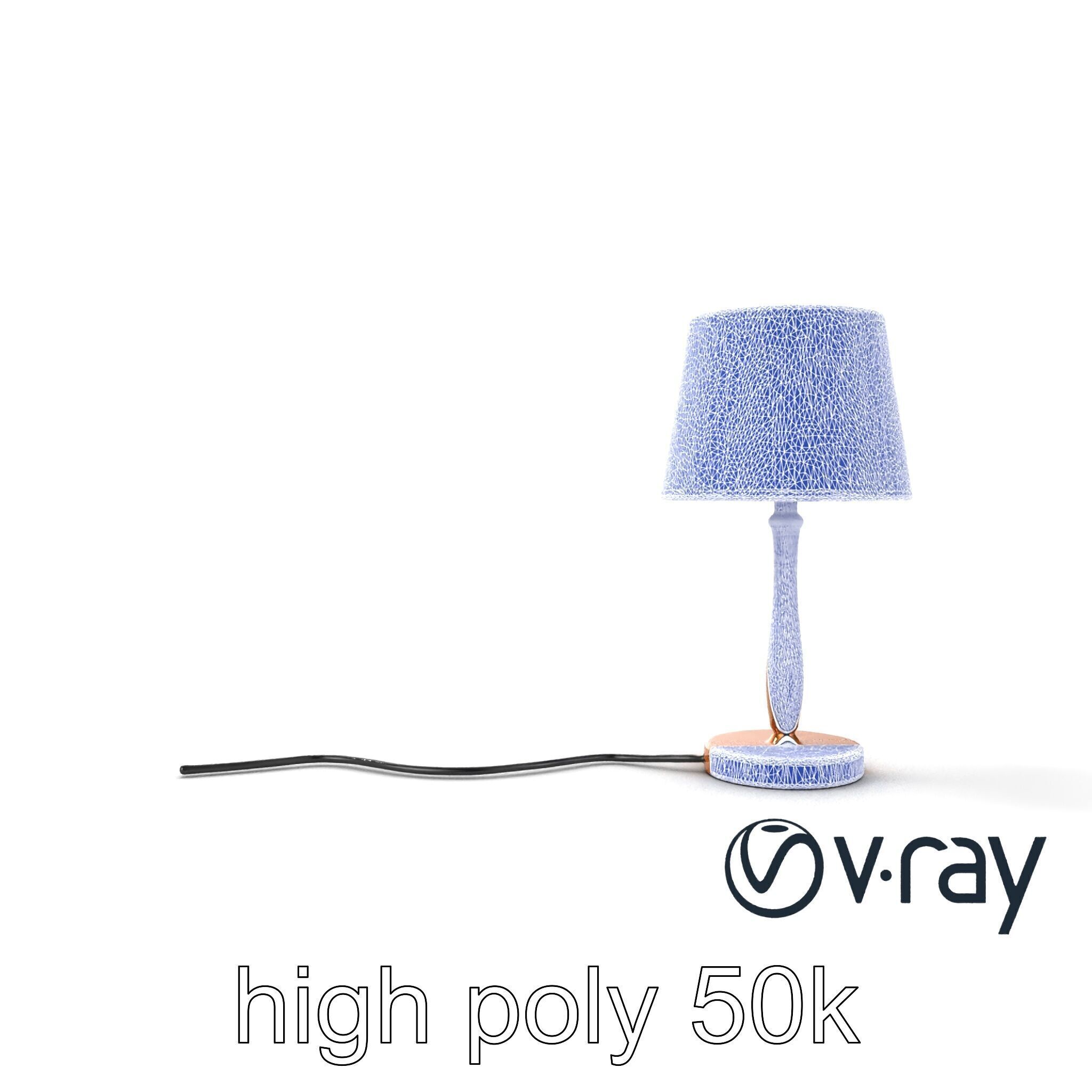 Stylish Table Lamp with Shade model pack Low-poly 3D model_29