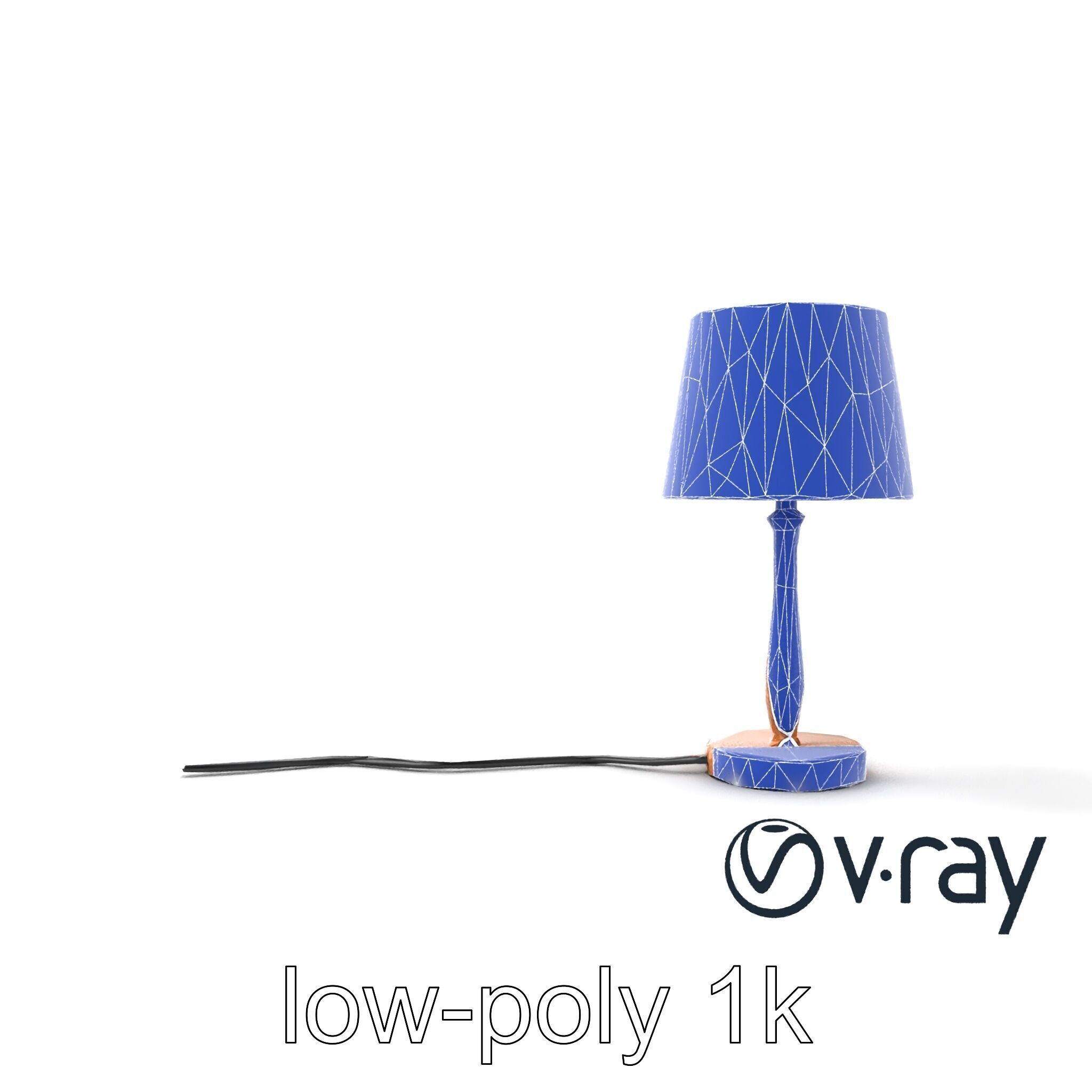 Stylish Table Lamp with Shade model pack Low-poly 3D model_36