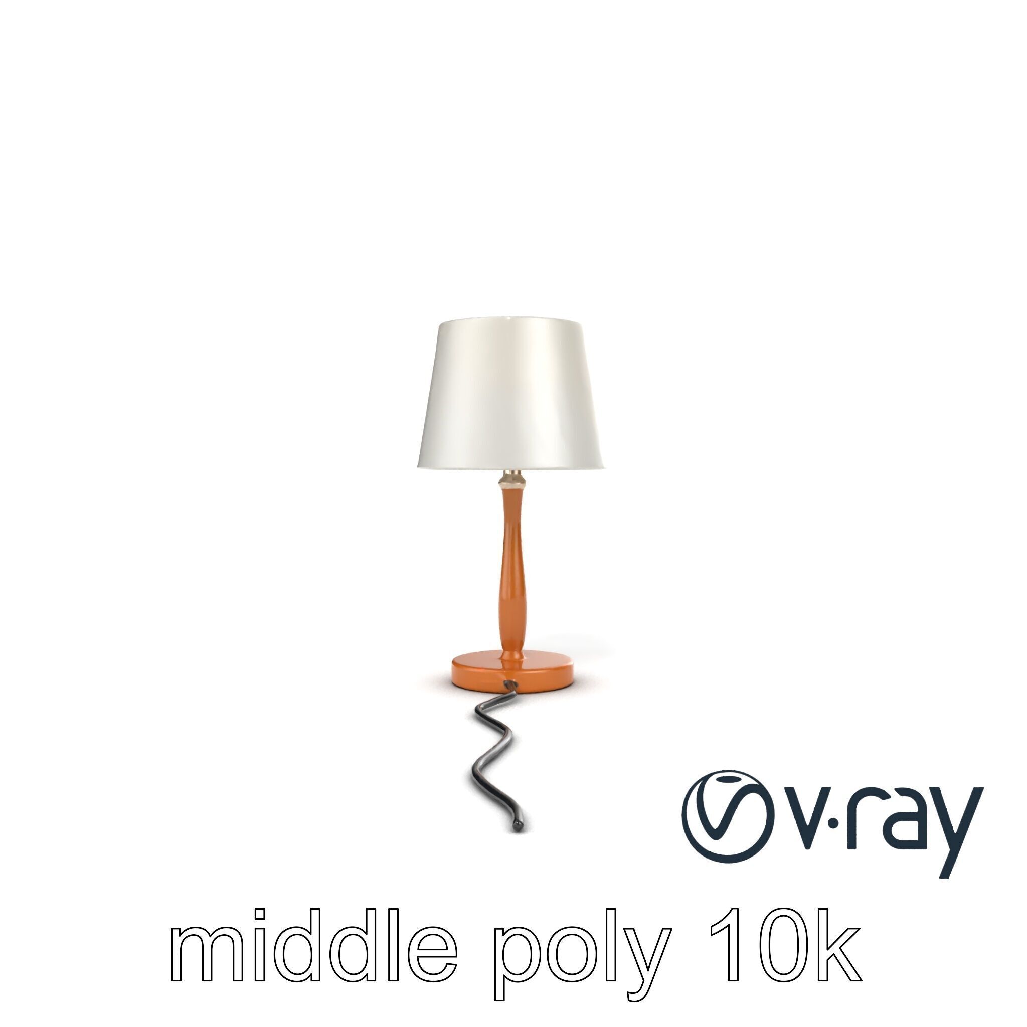 Stylish Table Lamp with Shade model pack Low-poly 3D model_26