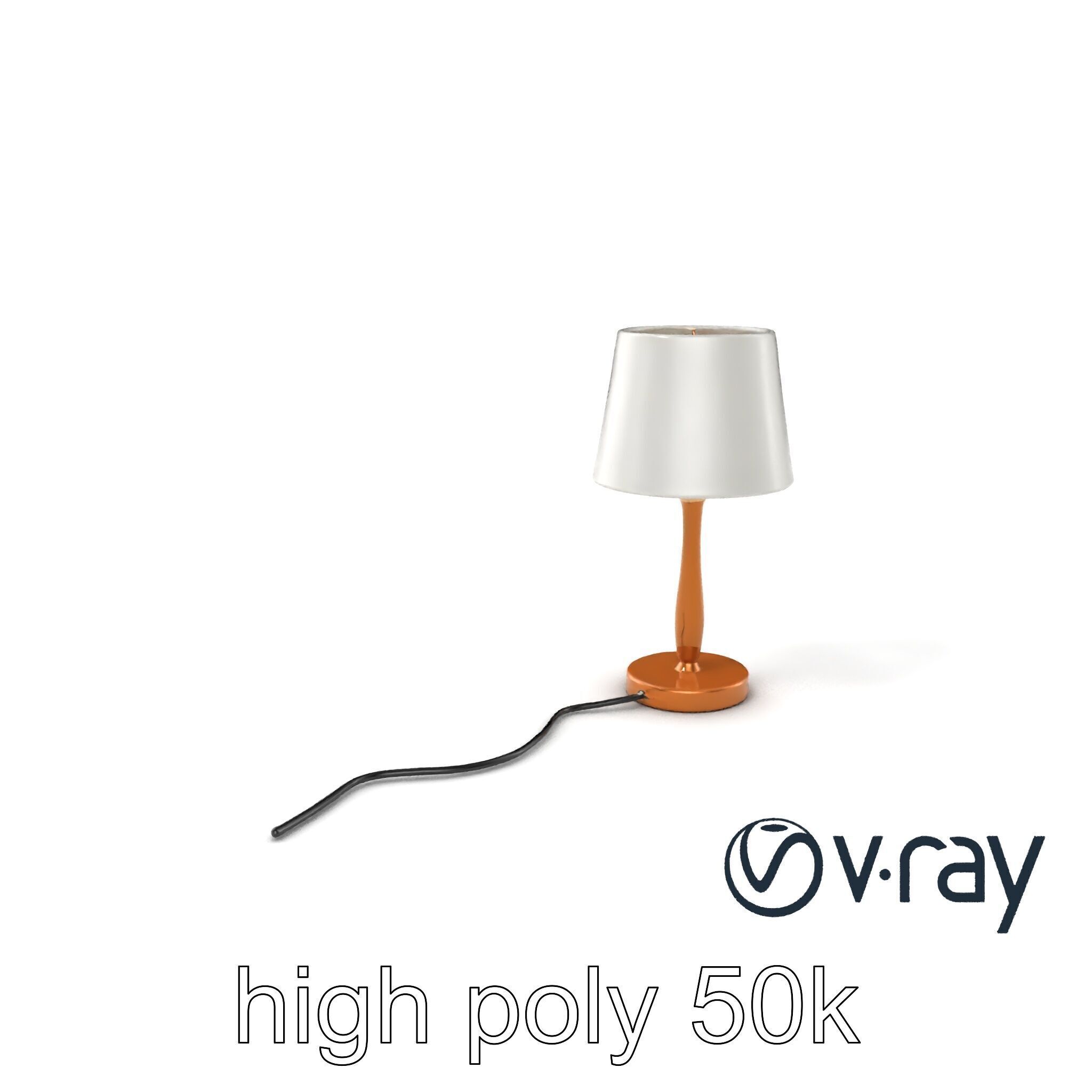Stylish Table Lamp with Shade model pack Low-poly 3D model_8