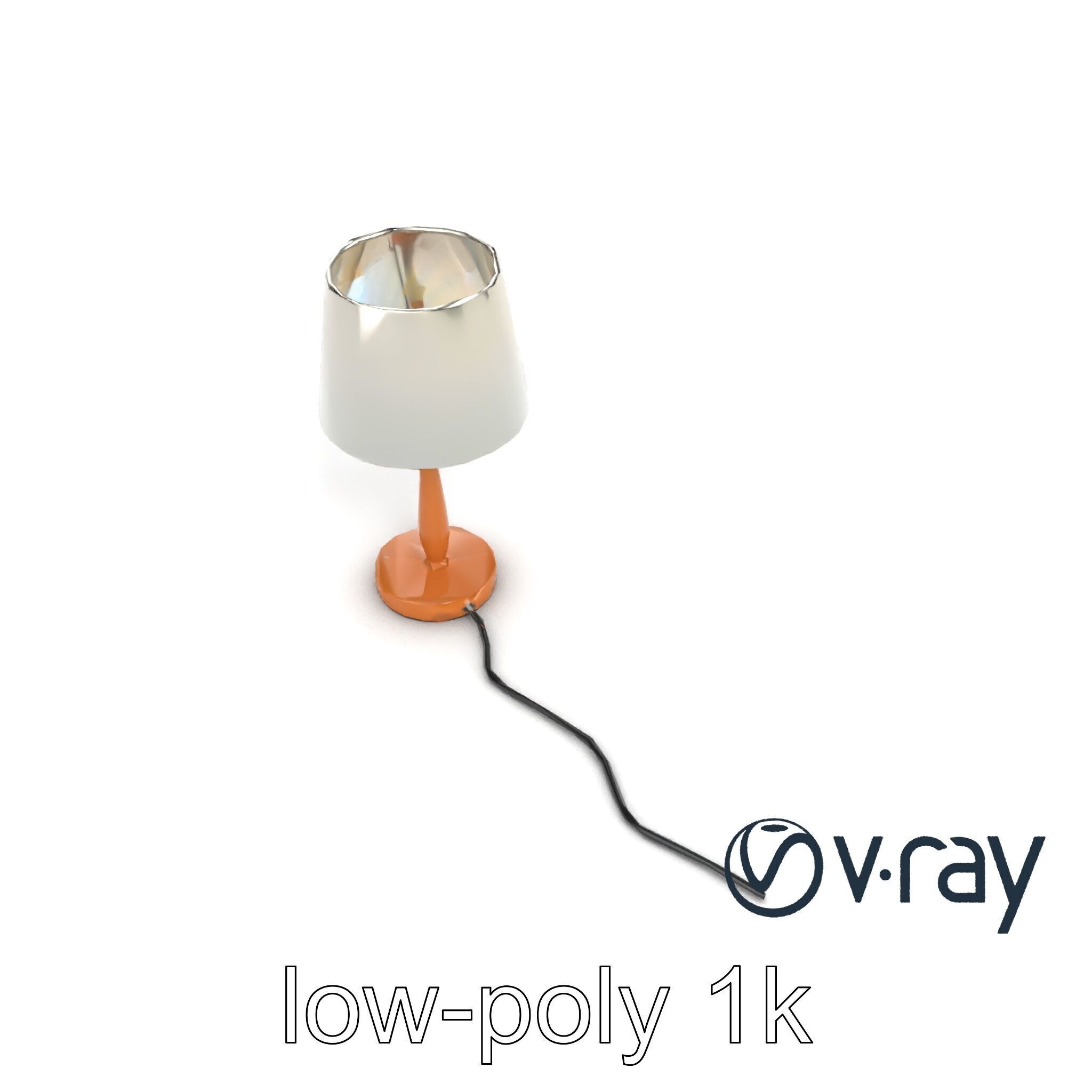 Stylish Table Lamp with Shade model pack Low-poly 3D model_16