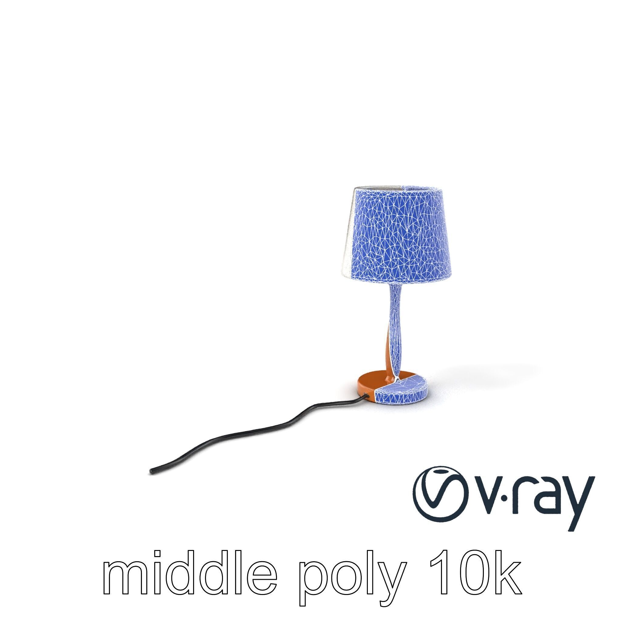 Stylish Table Lamp with Shade model pack Low-poly 3D model_34