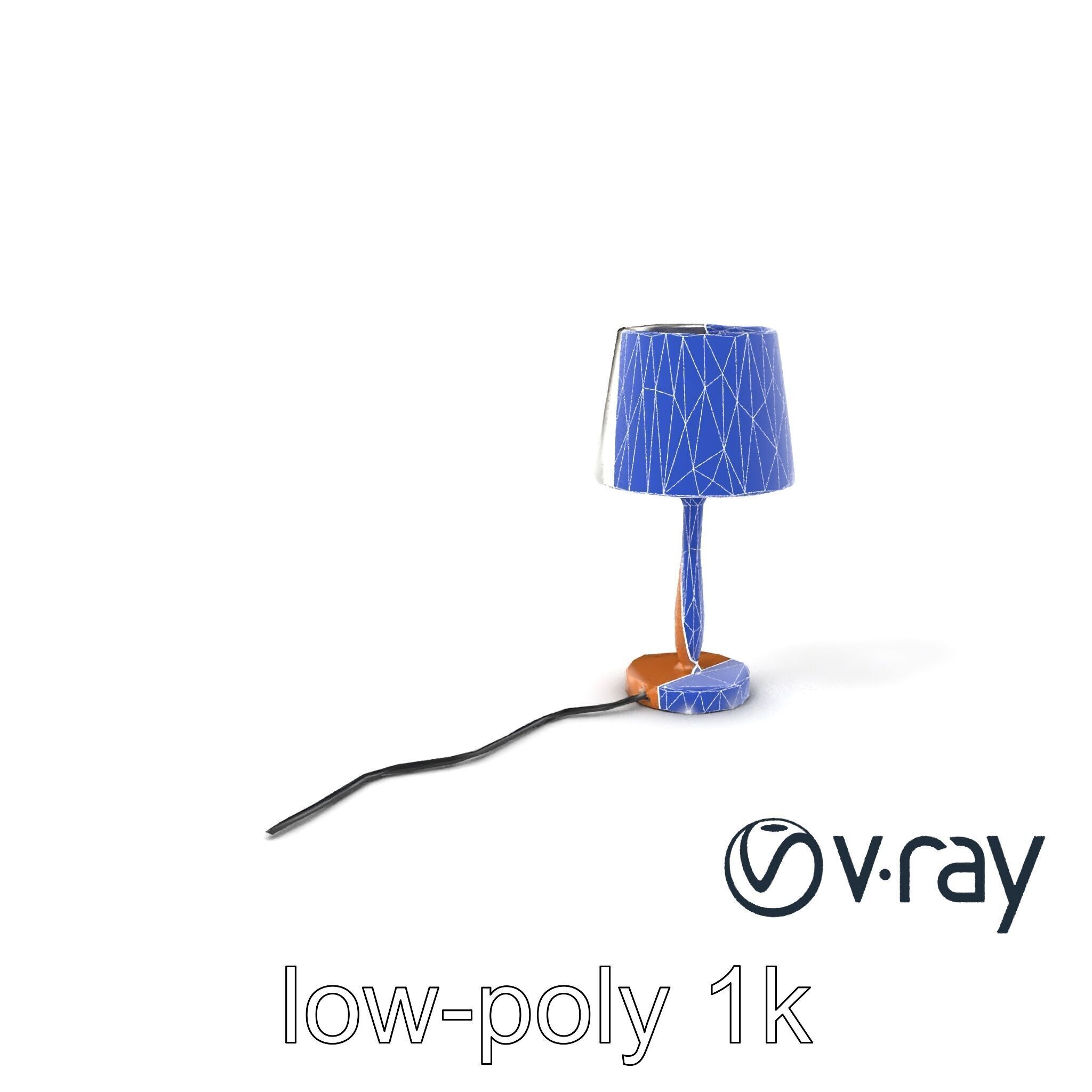 Stylish Table Lamp with Shade model pack Low-poly 3D model_25