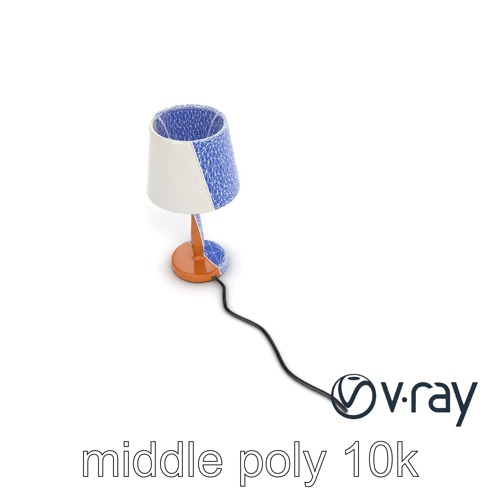 Stylish Table Lamp with Shade model pack Low-poly 3D model_21