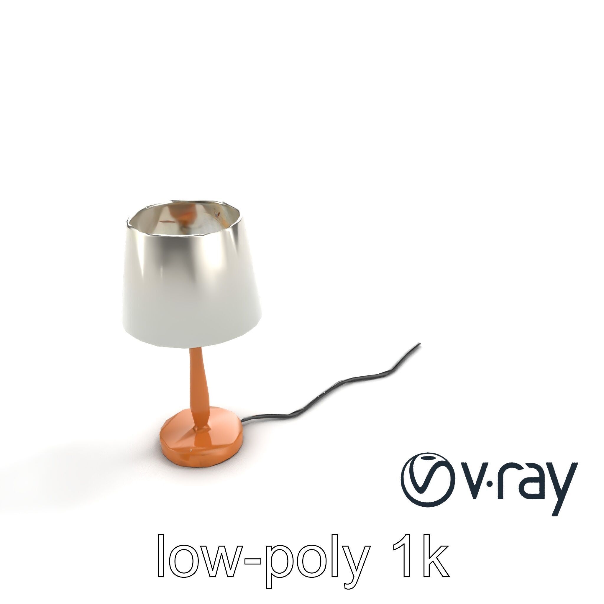 Stylish Table Lamp with Shade model pack Low-poly 3D model_13