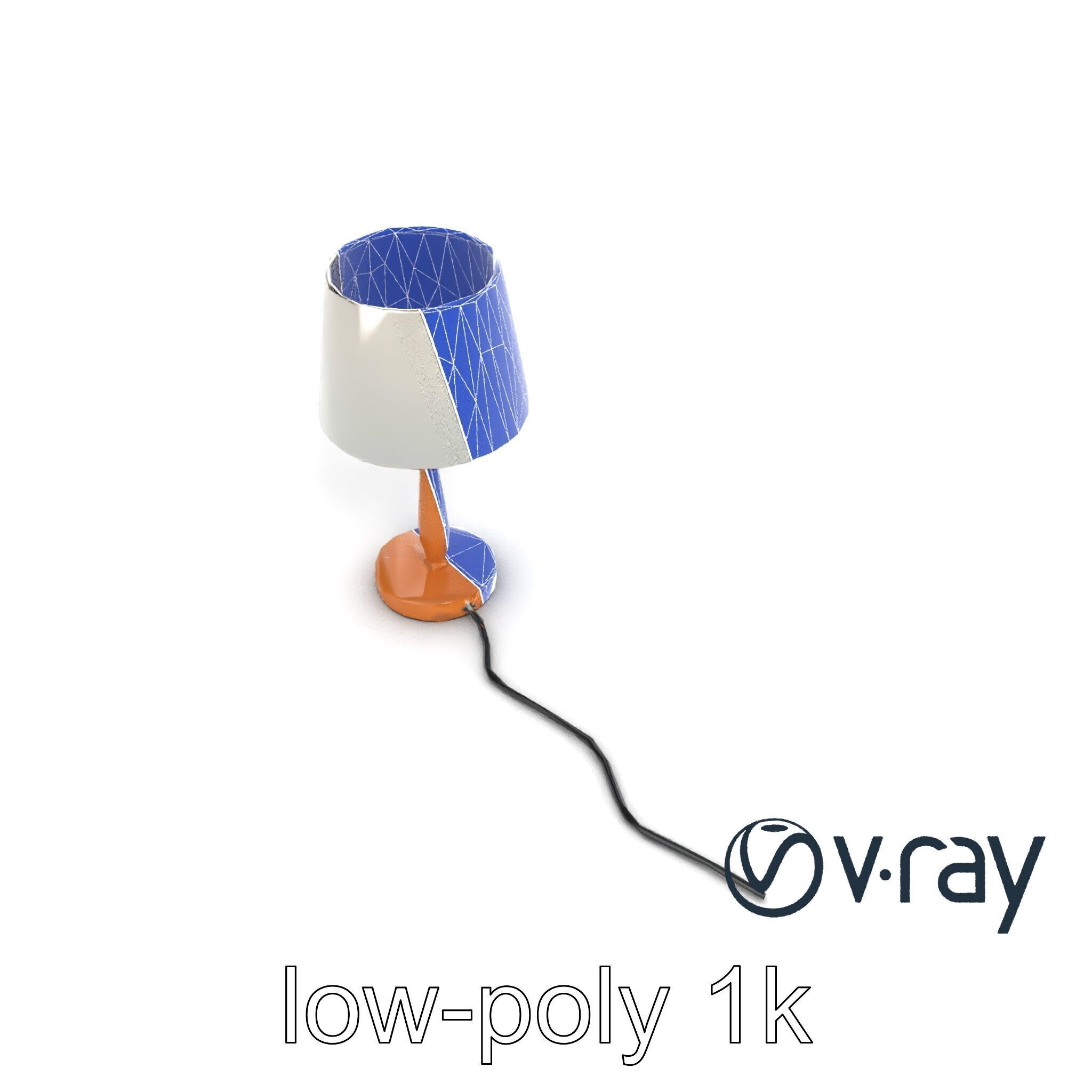 Stylish Table Lamp with Shade model pack Low-poly 3D model_22