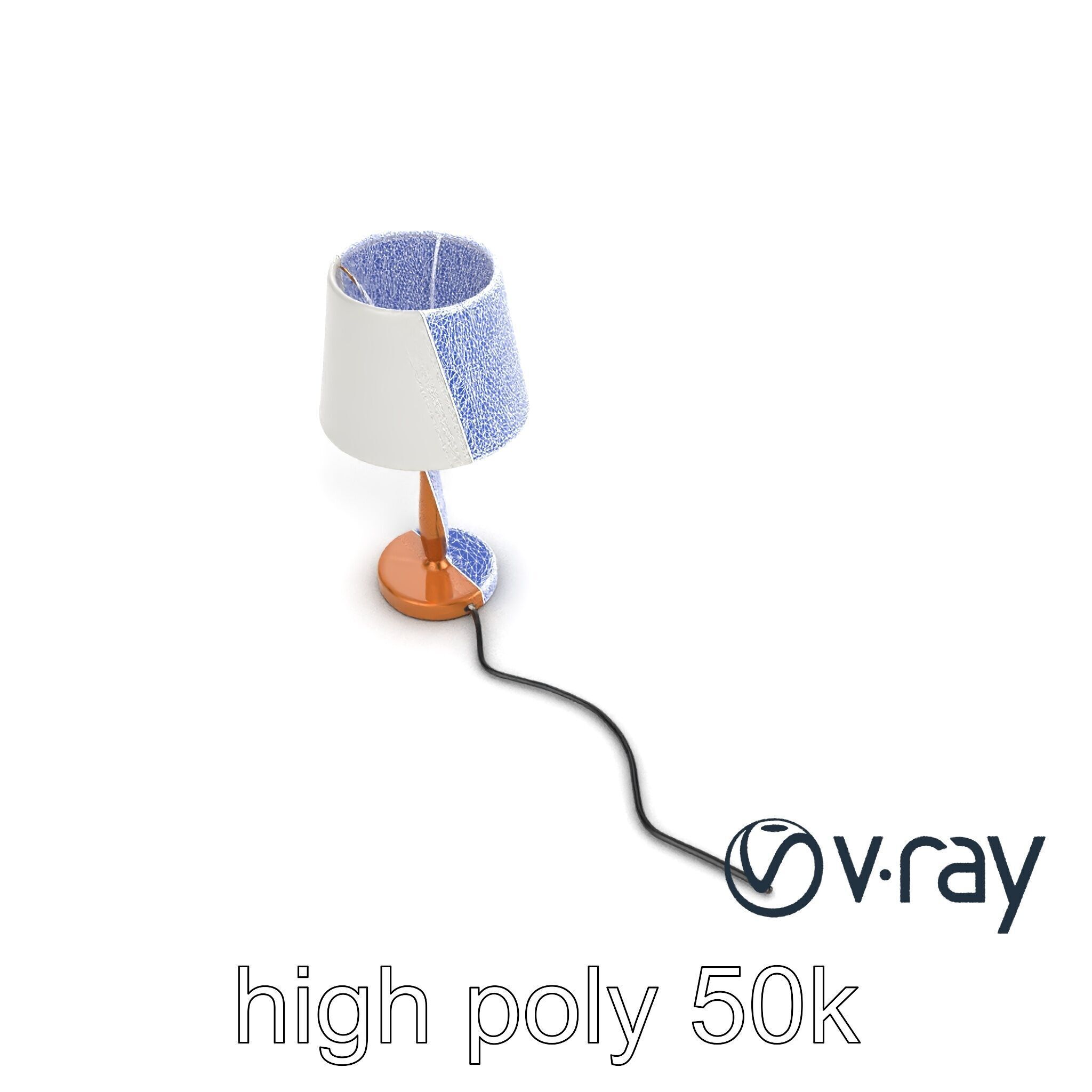 Stylish Table Lamp with Shade model pack Low-poly 3D model_27