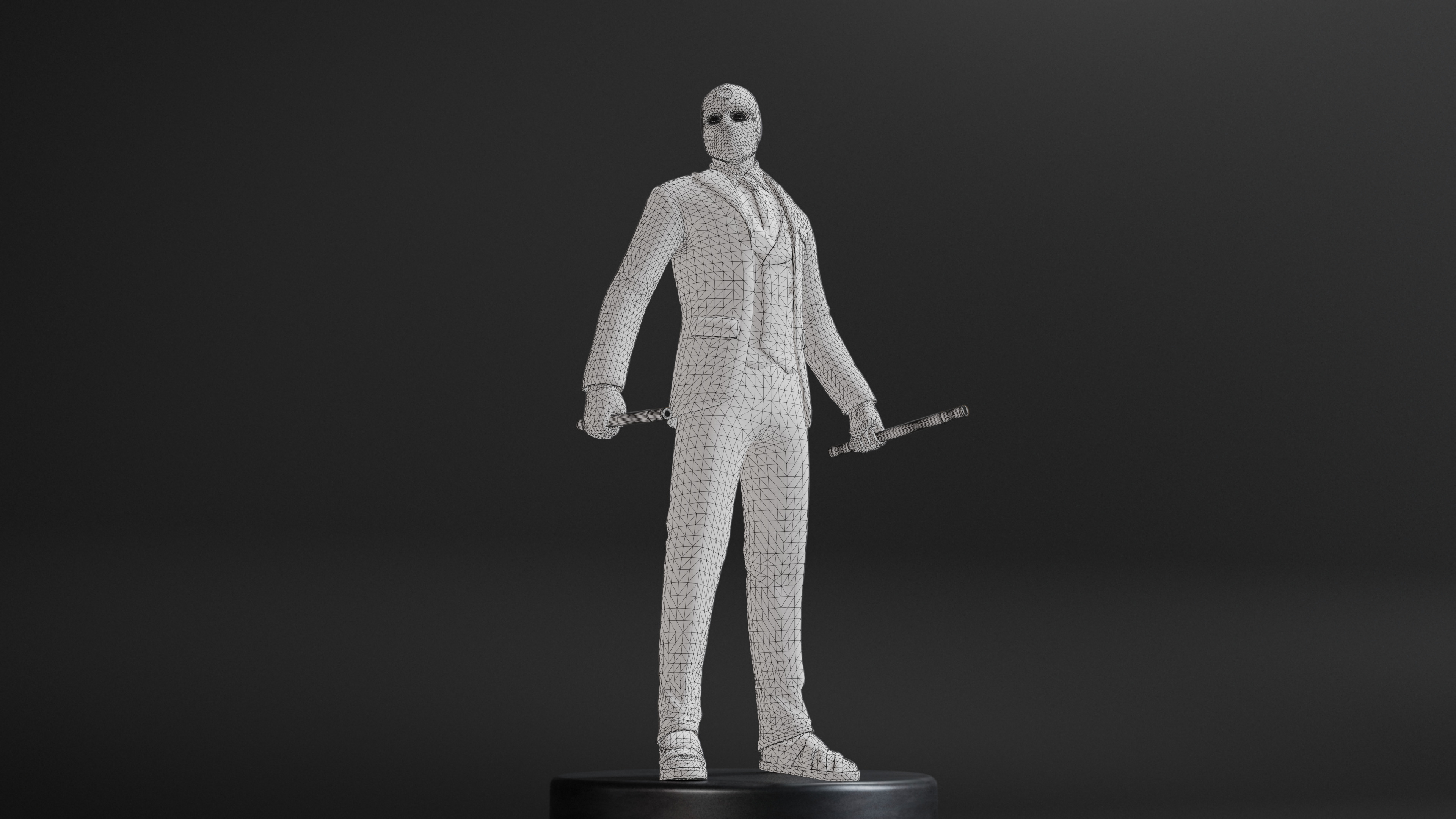 Mr Knight Low-poly 3D model_19